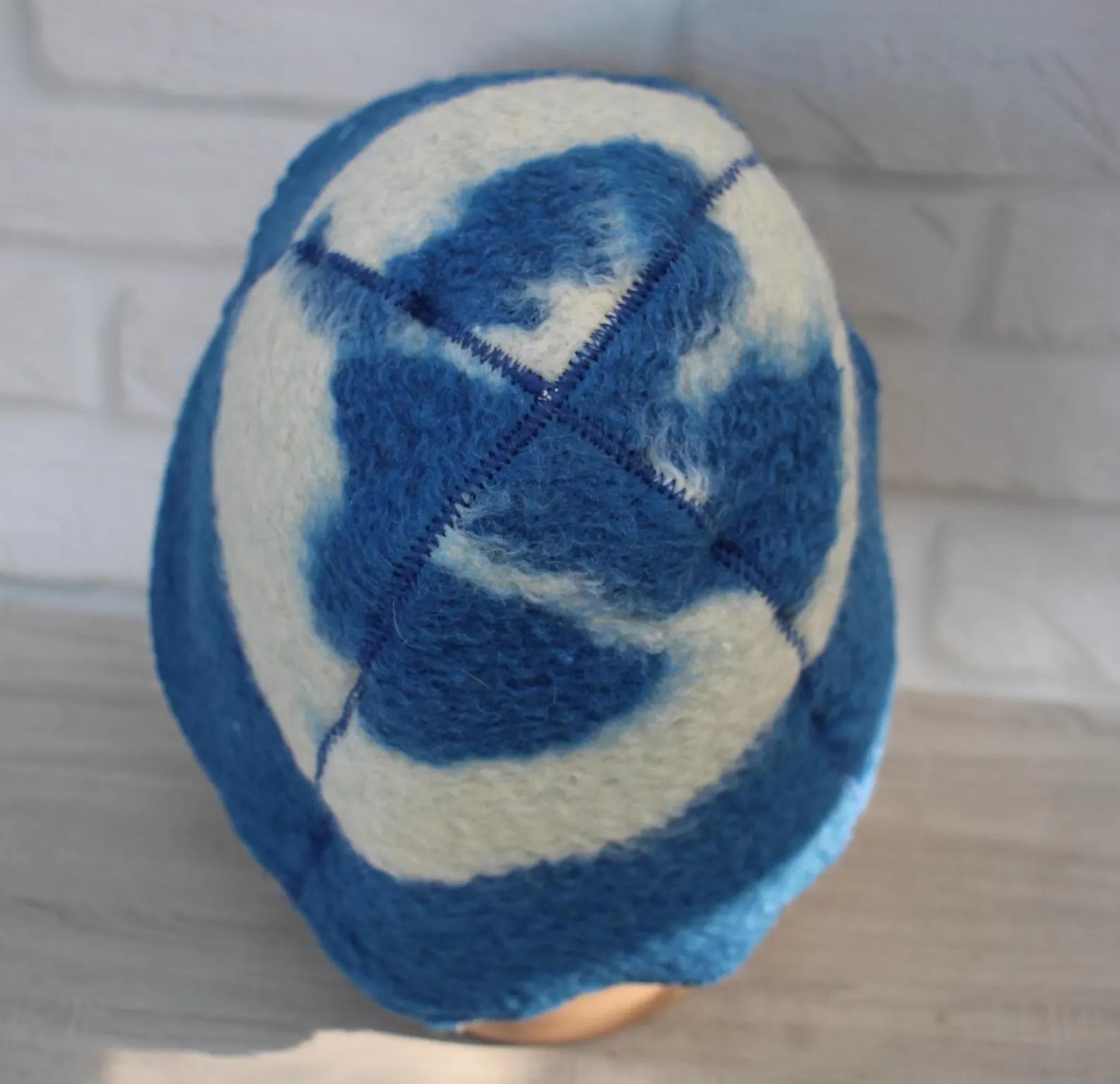 handmade in Ukraine vintage blanket wool sauna hat