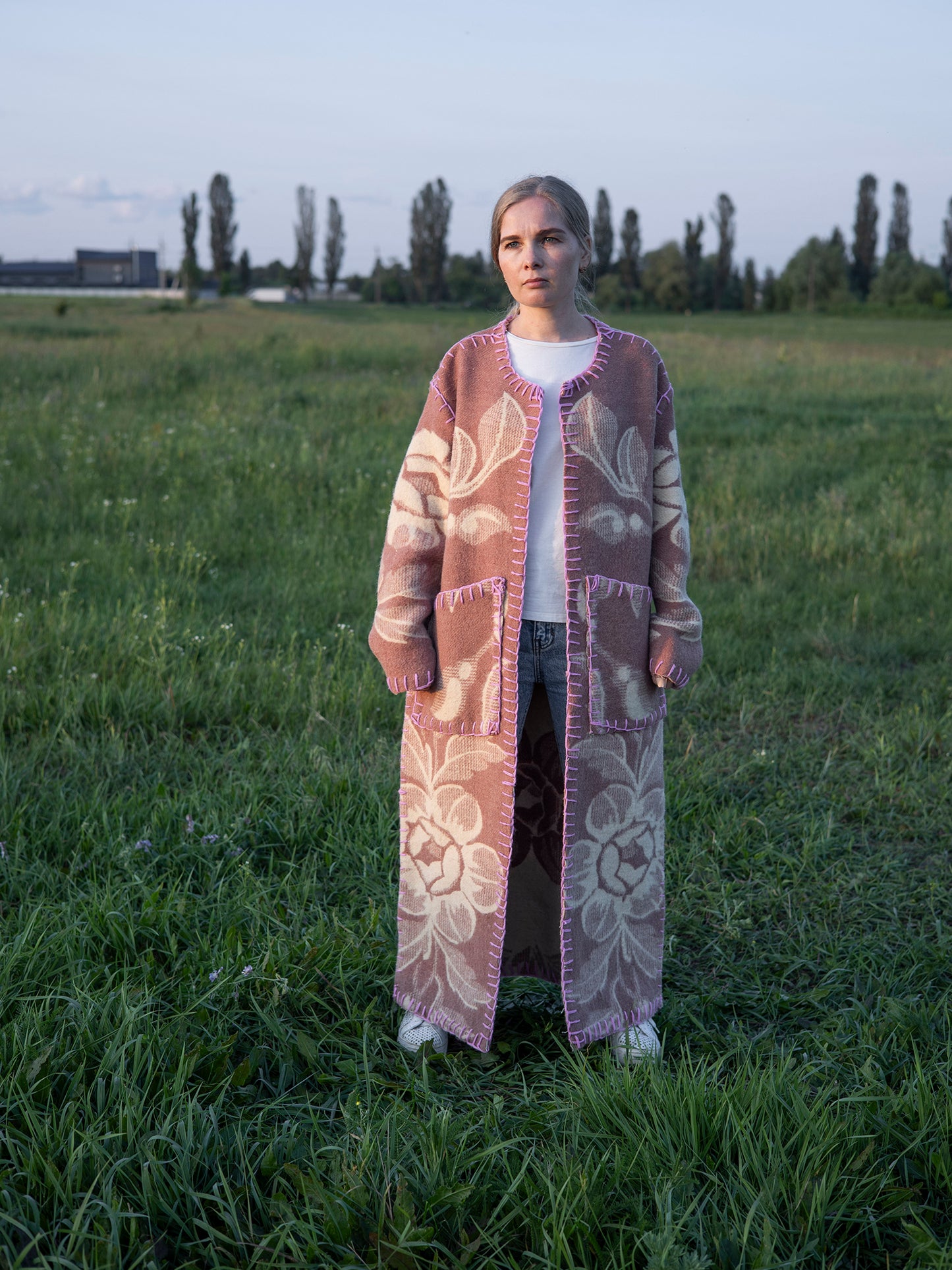 relaxed fit silhouette handmade upcycled wool duster