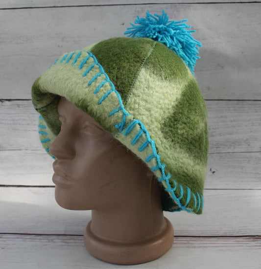 100% wool sauna hat thick,thick large hat for a bath,organic sauna hat,embrodiered green hat cool,handmade banya hat vegan,sauna accessories