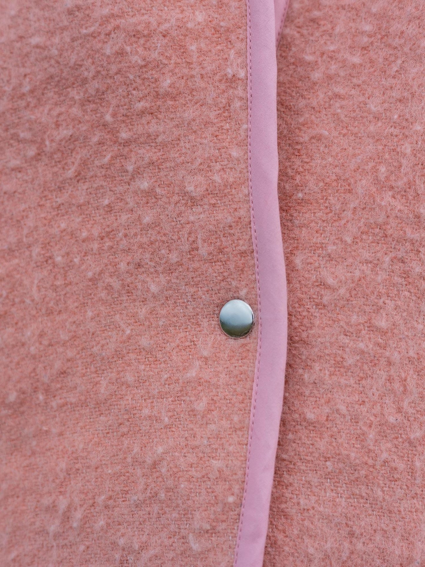 Handmade Pink Wool Coat M L, Upcycled Vintage Blanket Jacket, Oversized Cardigan, Soft Boho Outerwear, Women’s Warm Wool Coat