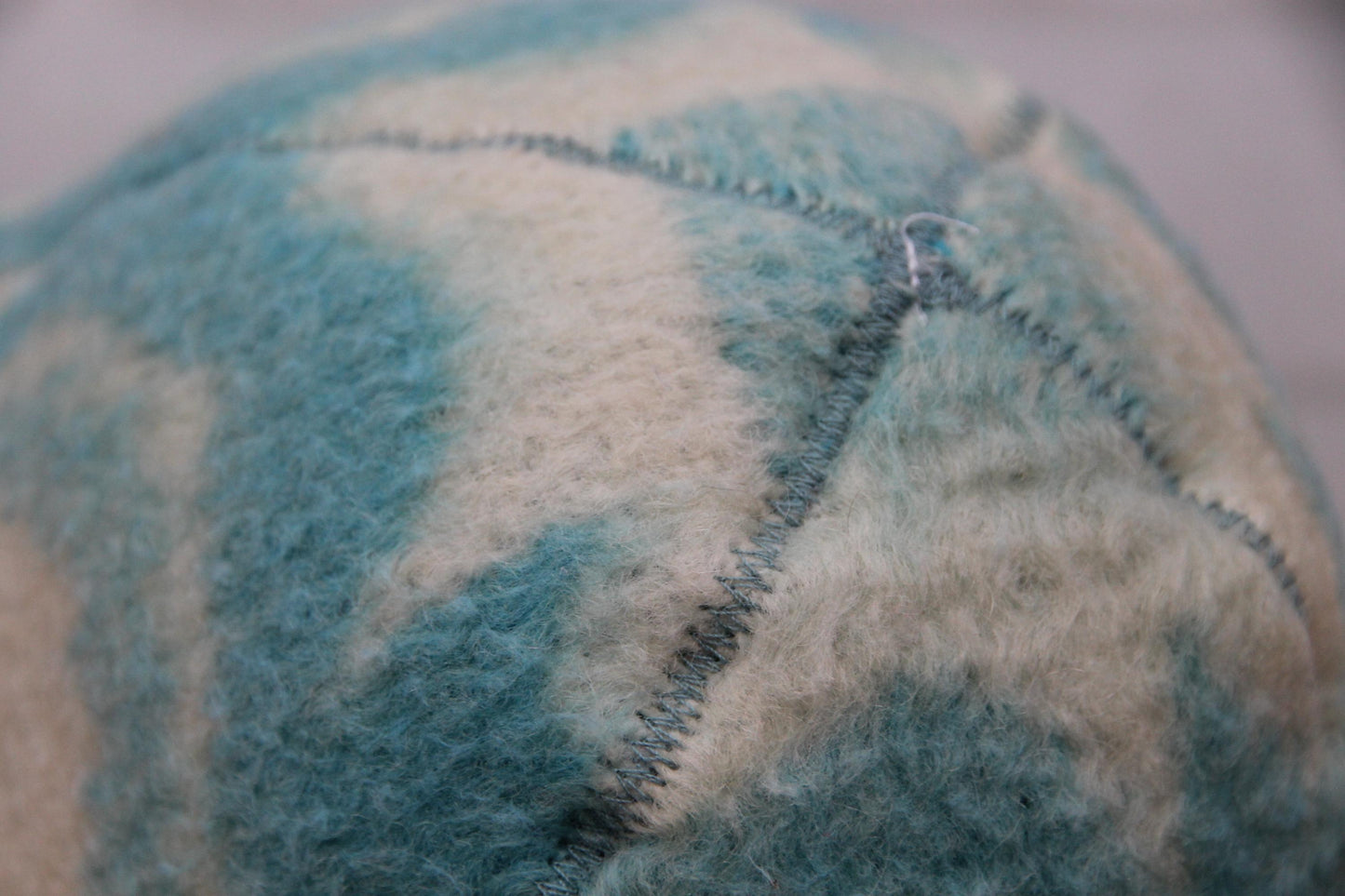 Wool Sauna Hat for Bath, Handmade blue Banya Hat.