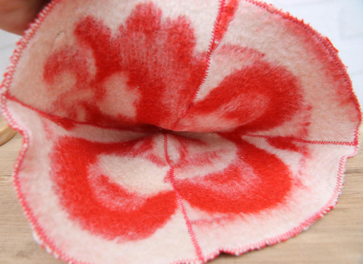 Upcycled Wool Sauna Hat, Vintage Blanket Banya Cap, Eco-Friendly Felted Bathing Headwear