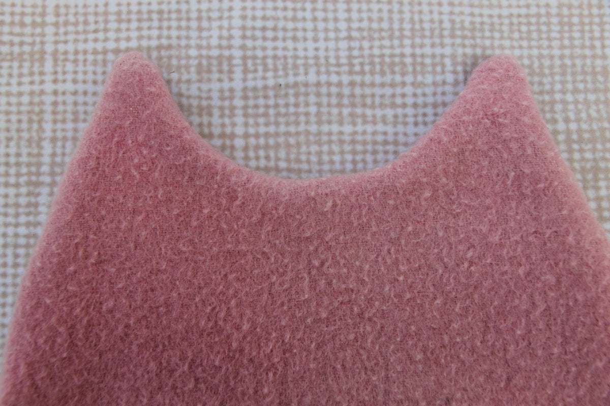 Pink Wool Cat Ears Sauna Hat, Banya Steam Room Protection Cap