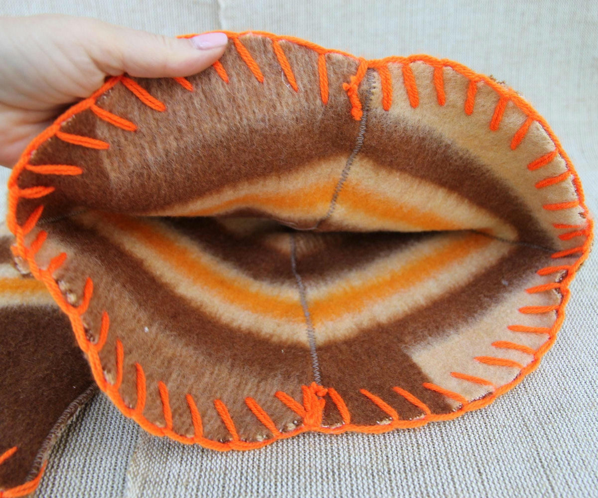 Upcycled Wool Sauna Hat and Mitten Set, Vintage Blanket Banya Accessories