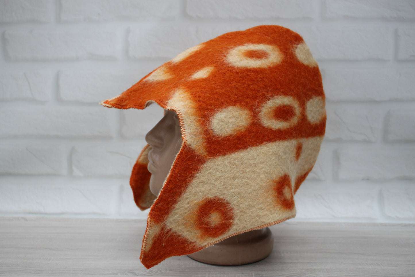 sauna accessory upcycled wool hat eco friendly gift idea