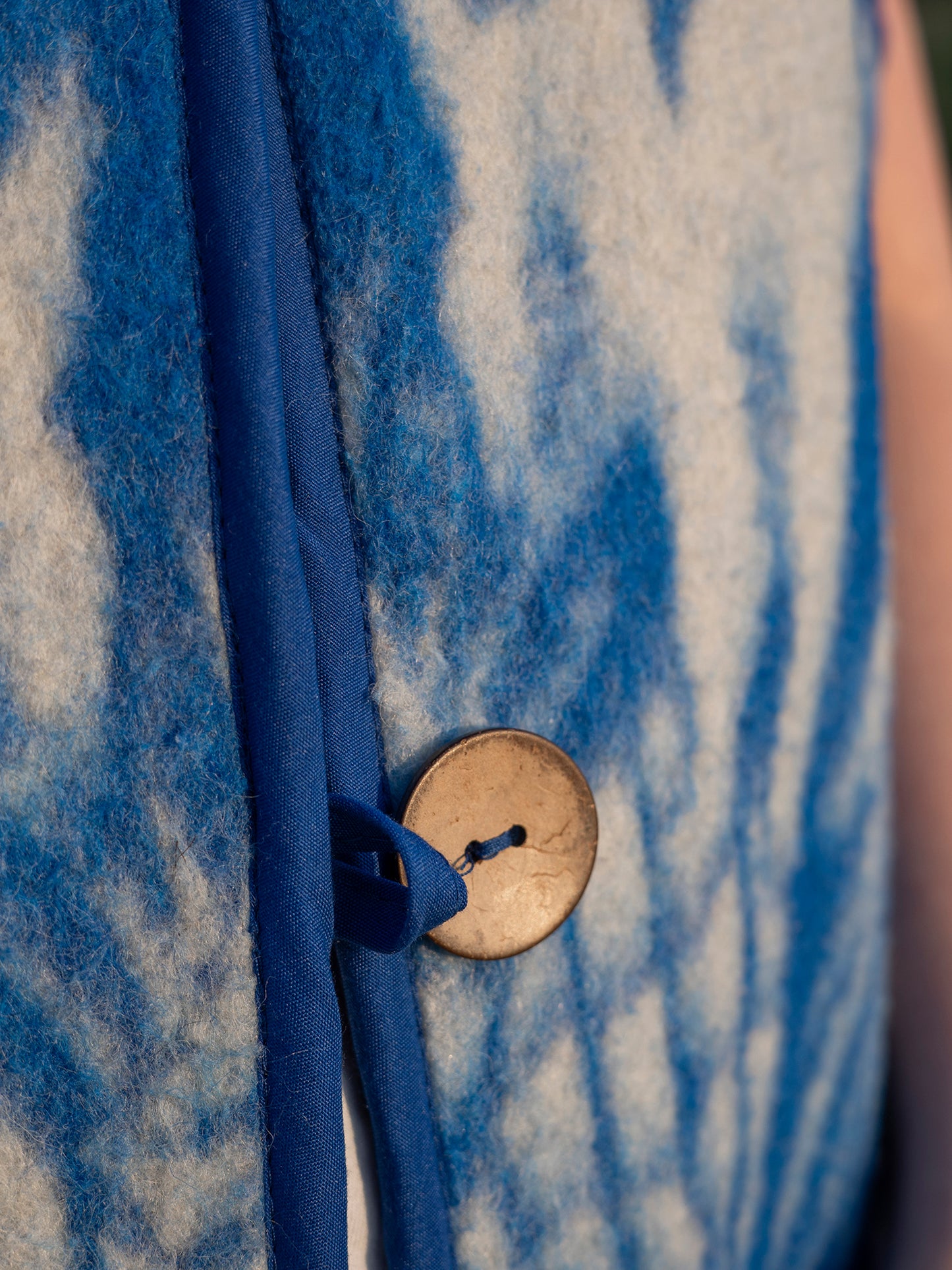 close view unlined wool vest breathable upcycled garment