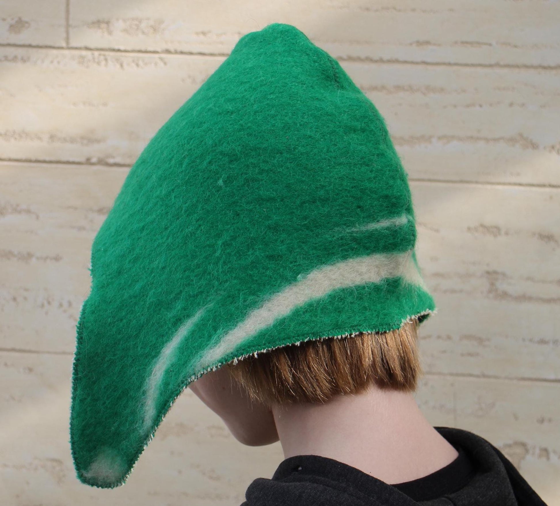 Children's hat for sauna natural wool,sauna hat viking,sauna hat for a child, kids sauna green hat cool,vegan handmade hat for a bath.