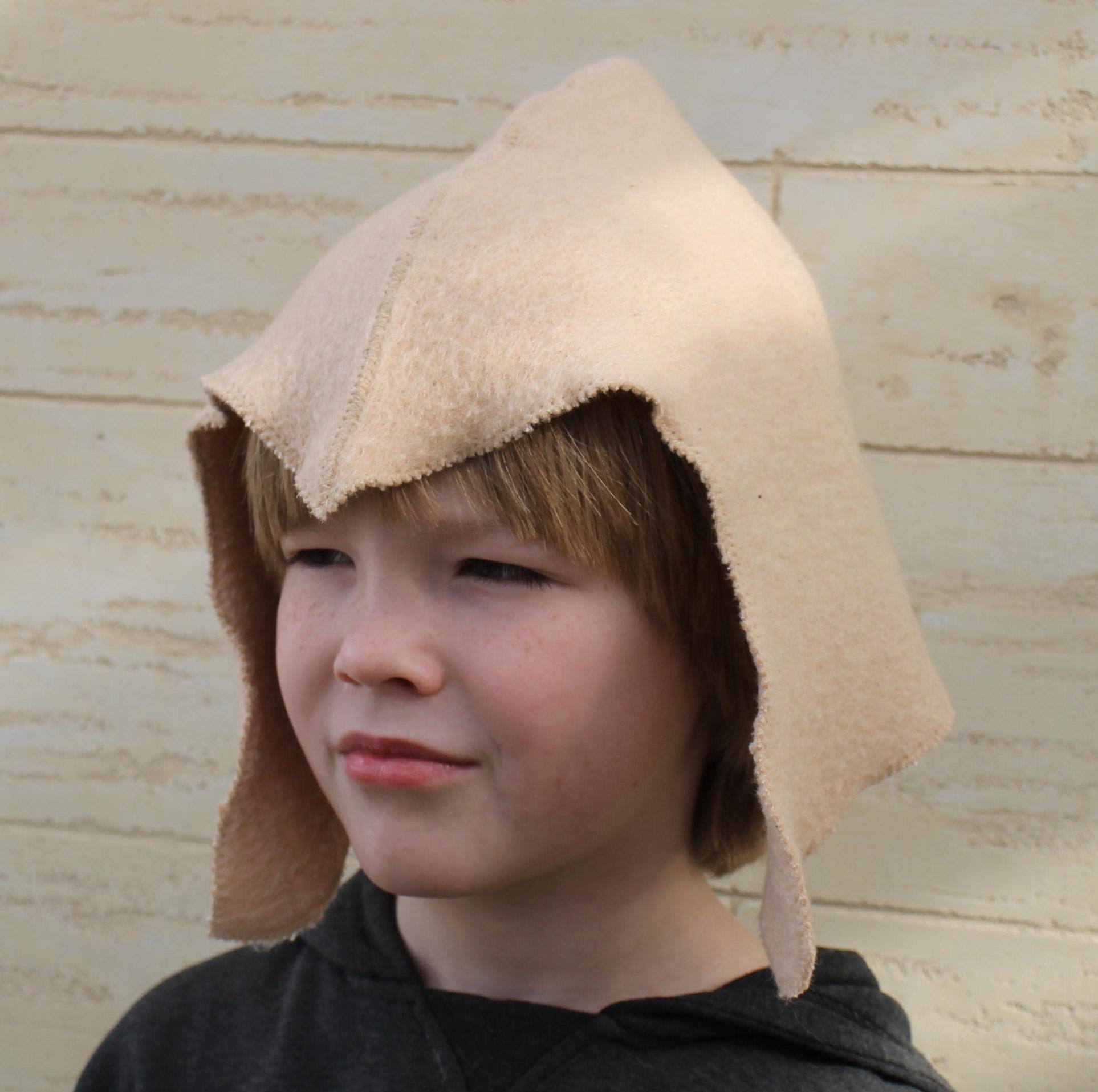 Children's hat and mitten for sauna natural wool,sauna hat viking,bathhouse hat for a child, kids sauna hat cool,vegan handmade hat for bath