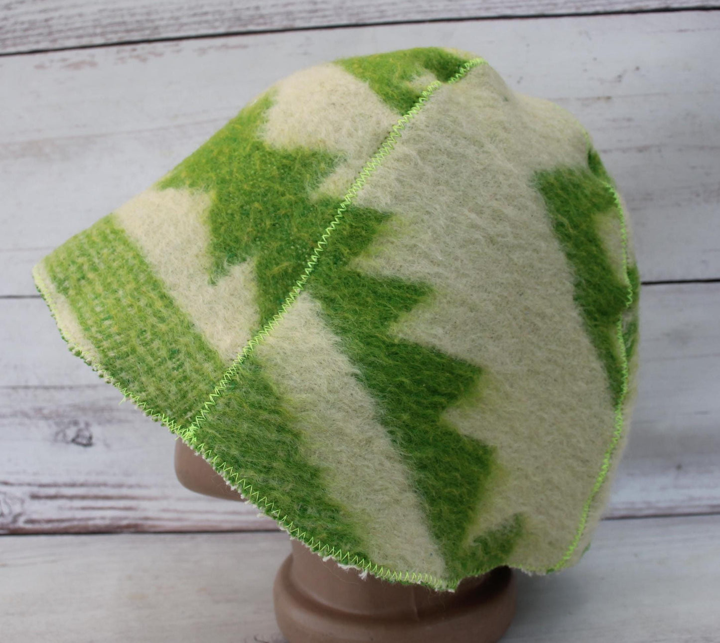 Sauna hat wool,green banya hat,sauna accessories,sauna cap,custom sauna hat,flower wool sauna hat,felt sauna hat,bucket hat,double-sided hat