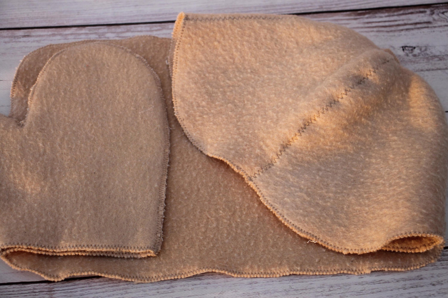 Wool sauna hat mitten mat natural, handmade felted bath hat , ecoriendly wool hat recycled blanket hat, sauna cap,gift for sauna lovers.