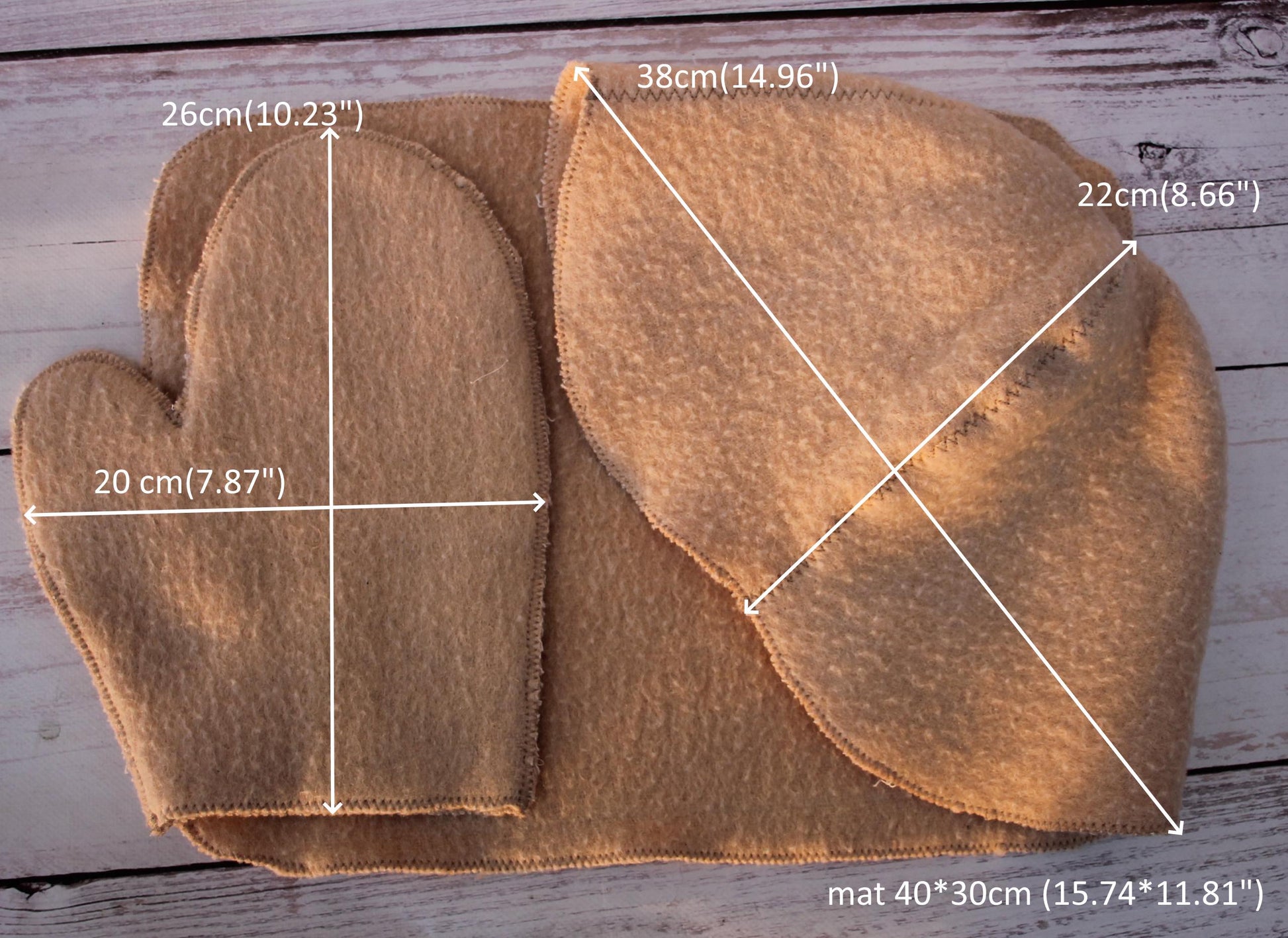 Wool sauna hat mitten mat natural, handmade felted bath hat , ecoriendly wool hat recycled blanket hat, sauna cap,gift for sauna lovers.