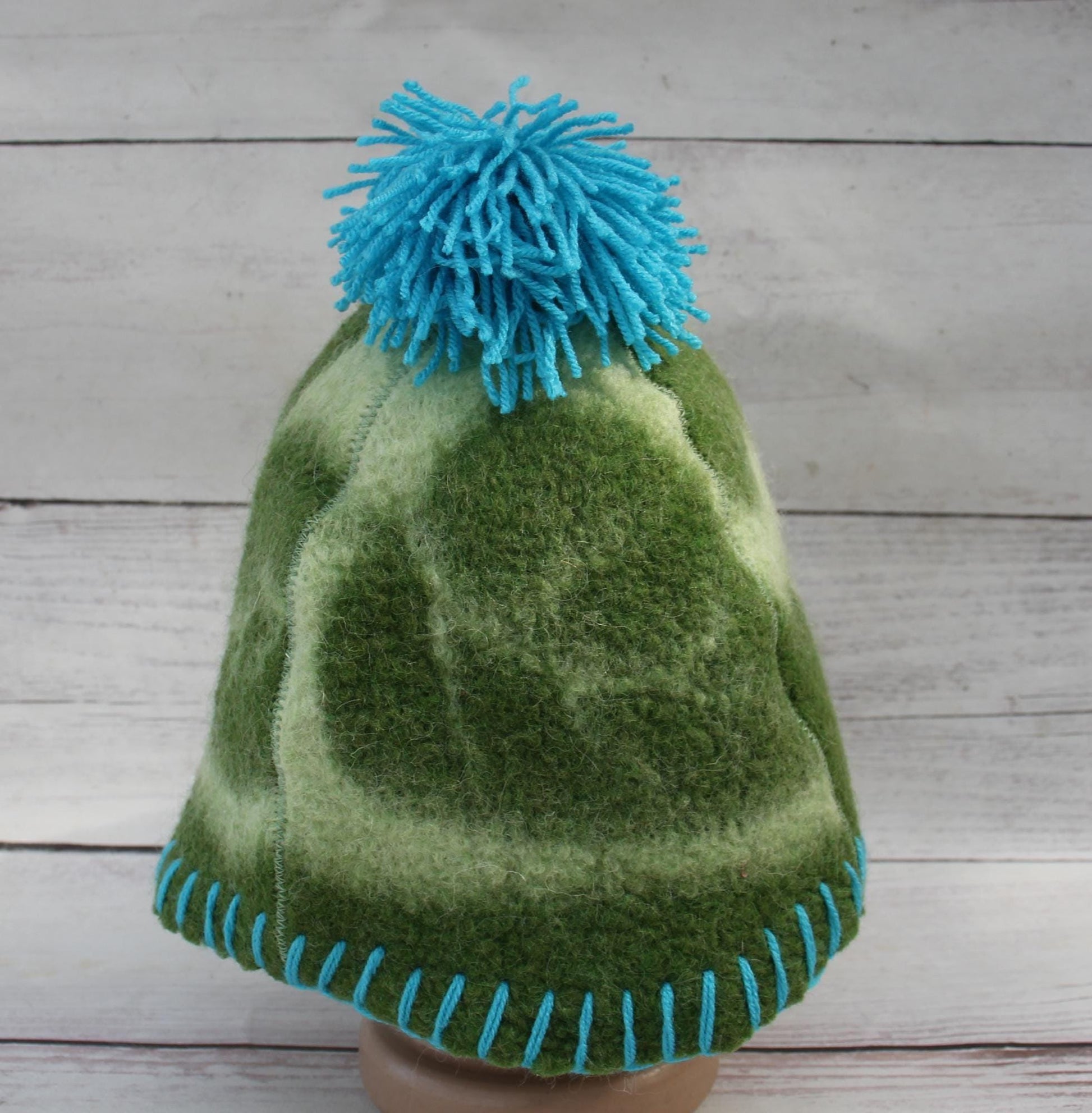 100% wool sauna hat thick,thick large hat for a bath,organic sauna hat,embrodiered green hat cool,handmade banya hat vegan,sauna accessories