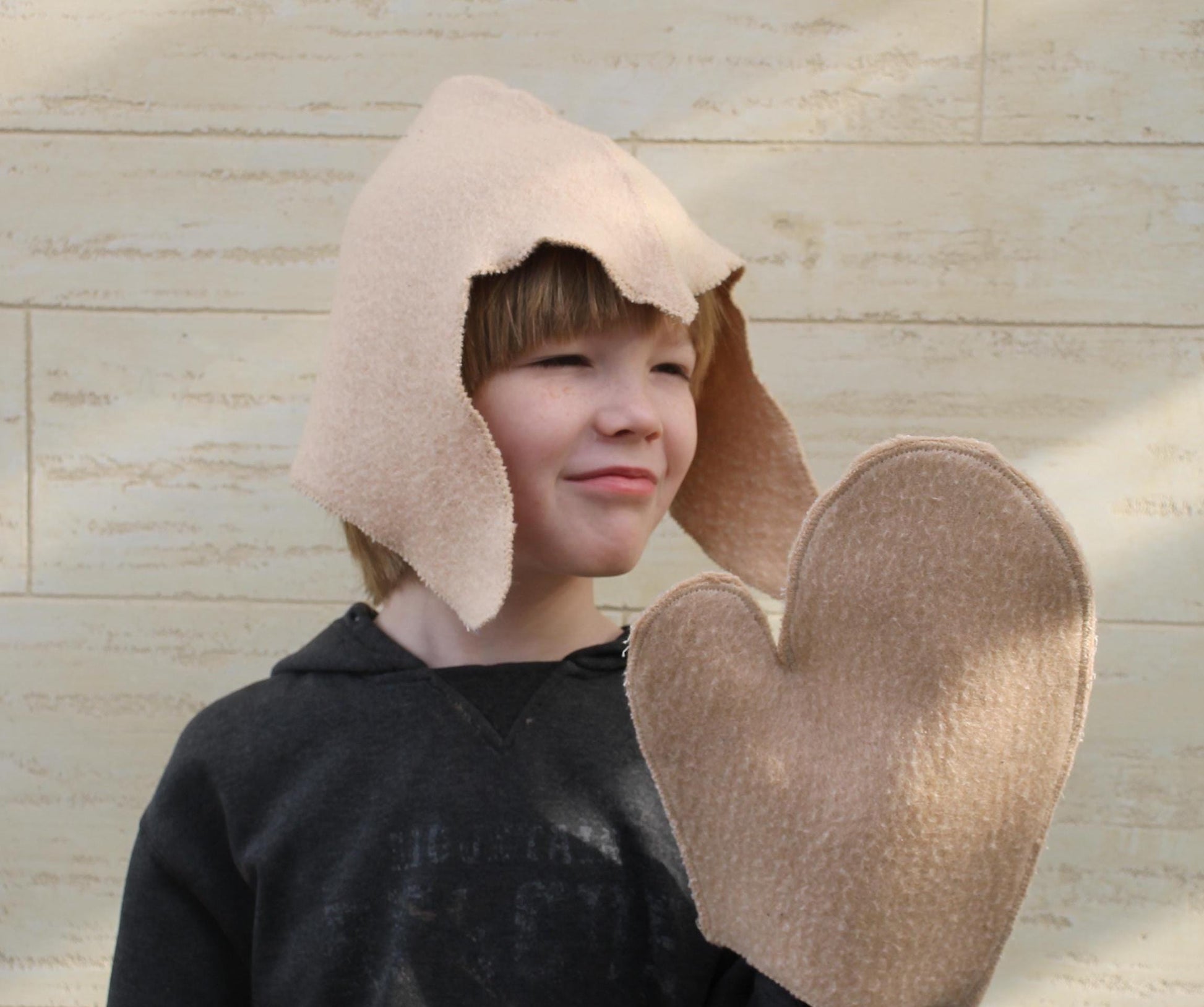 Children's hat and mitten for sauna natural wool,sauna hat viking,bathhouse hat for a child, kids sauna hat cool,vegan handmade hat for bath