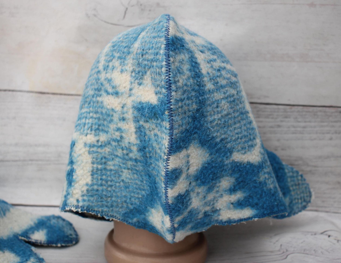 100% wool sauna hat thick and mitten, large hat for a bath,organic sauna hat,sauna hat cool,handmade sauna hat vegan,banya,sauna accessories