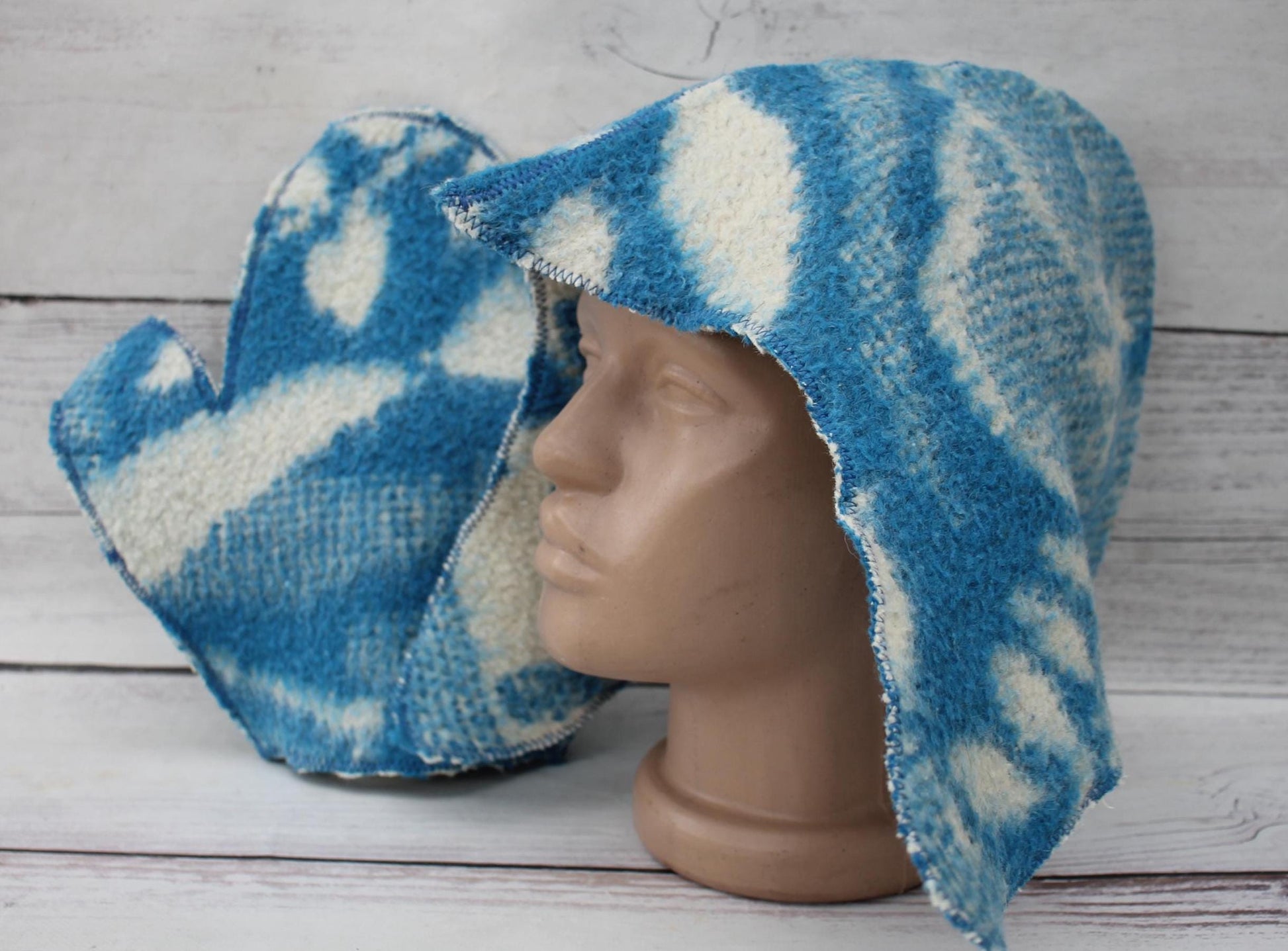 100% wool sauna hat thick and mitten, large hat for a bath,organic sauna hat,sauna hat cool,handmade sauna hat vegan,banya,sauna accessories