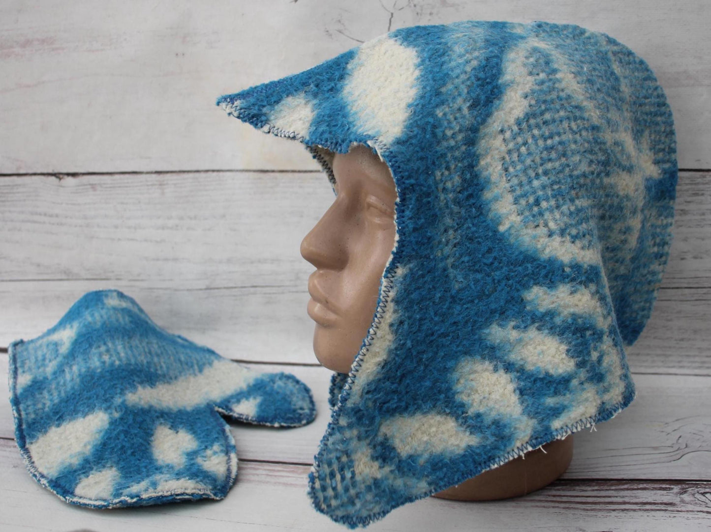 100% wool sauna hat thick and mitten, large hat for a bath,organic sauna hat,sauna hat cool,handmade sauna hat vegan,banya,sauna accessories