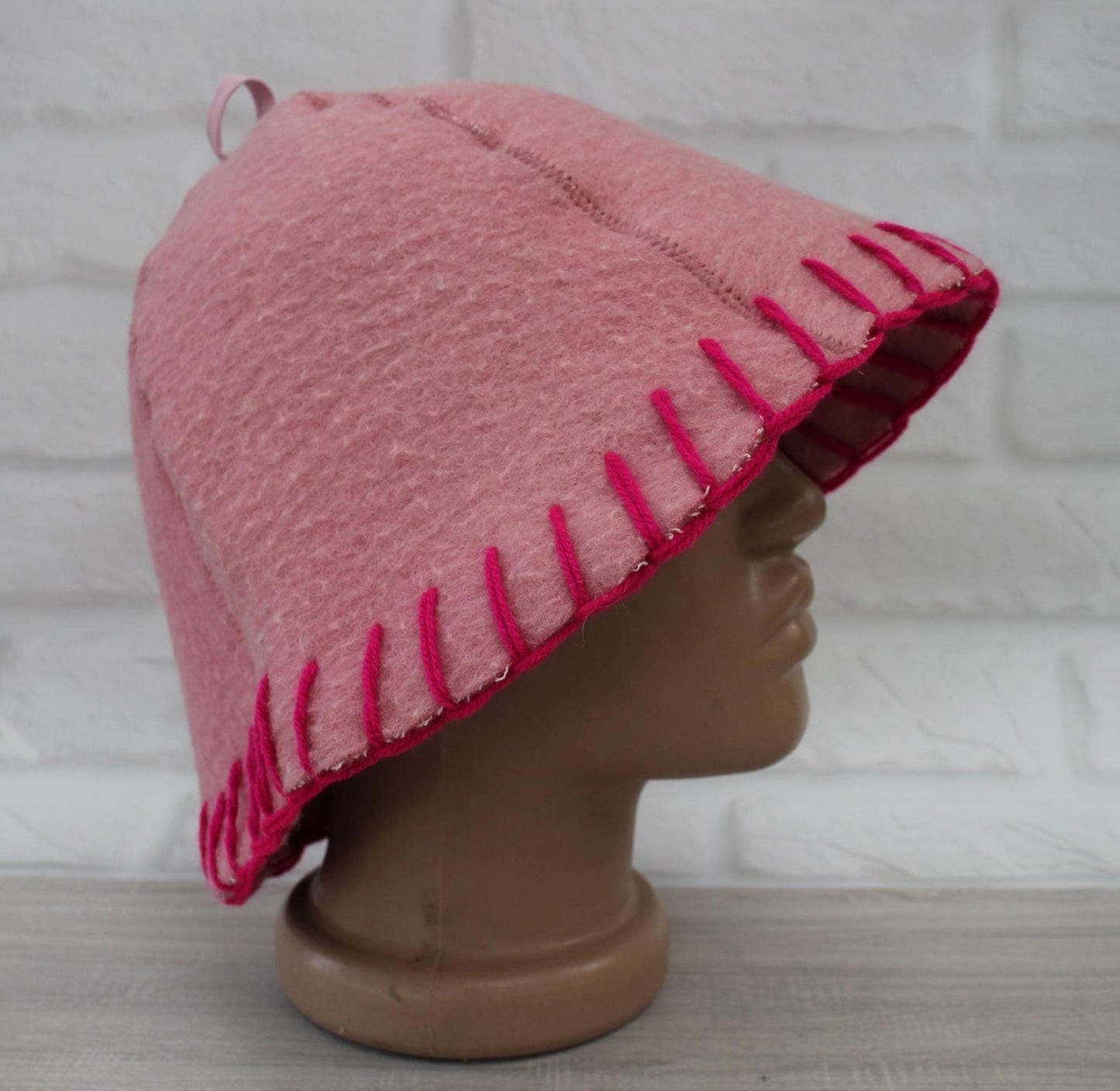 100% wool sauna hat thick,thick large hat for a bath,organic sauna hat,sauna pink hat cool,handmade banya hat vegan, embrodiered sauna hat.