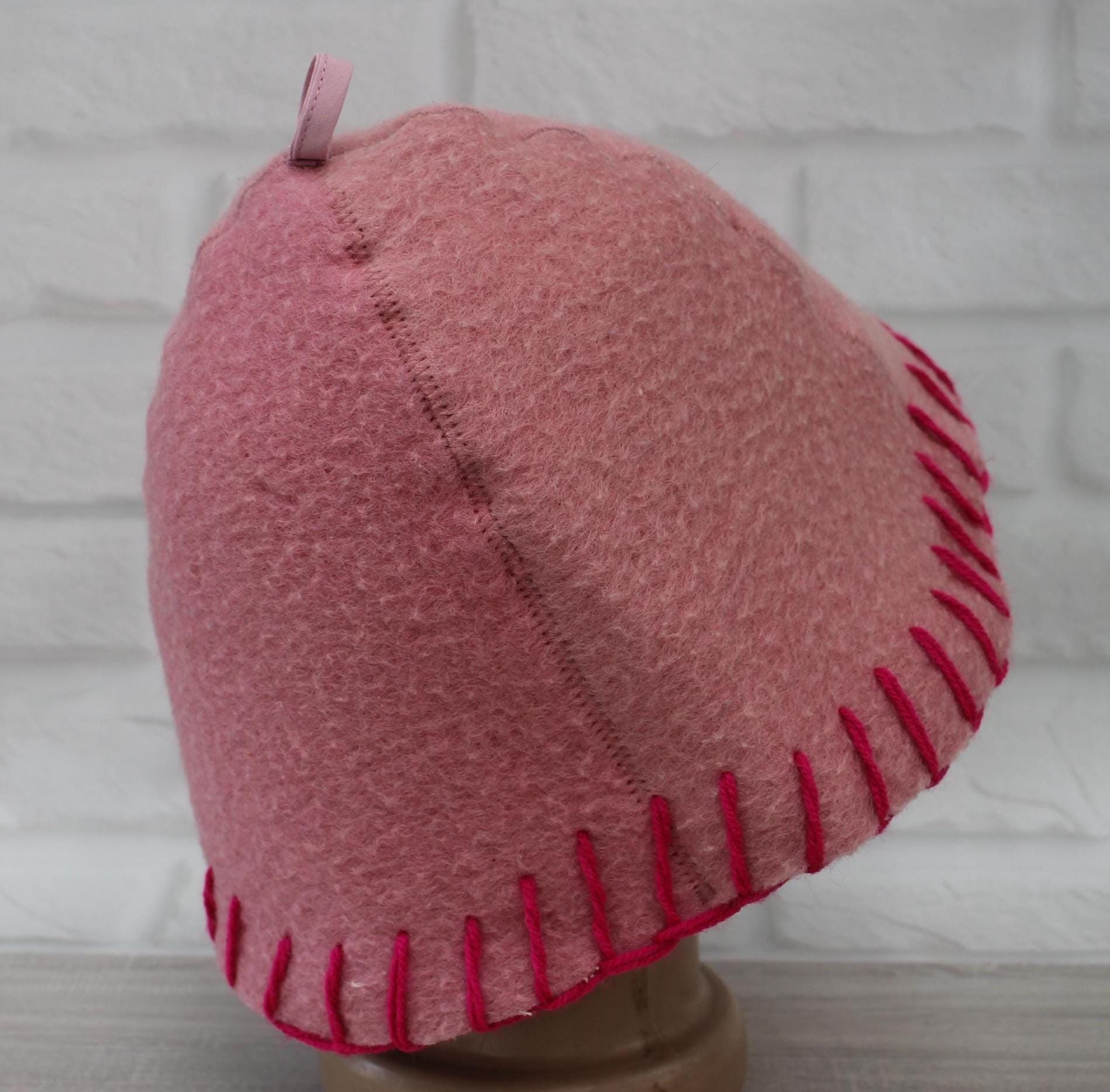 100% wool sauna hat thick,thick large hat for a bath,organic sauna hat,sauna pink hat cool,handmade banya hat vegan, embrodiered sauna hat.