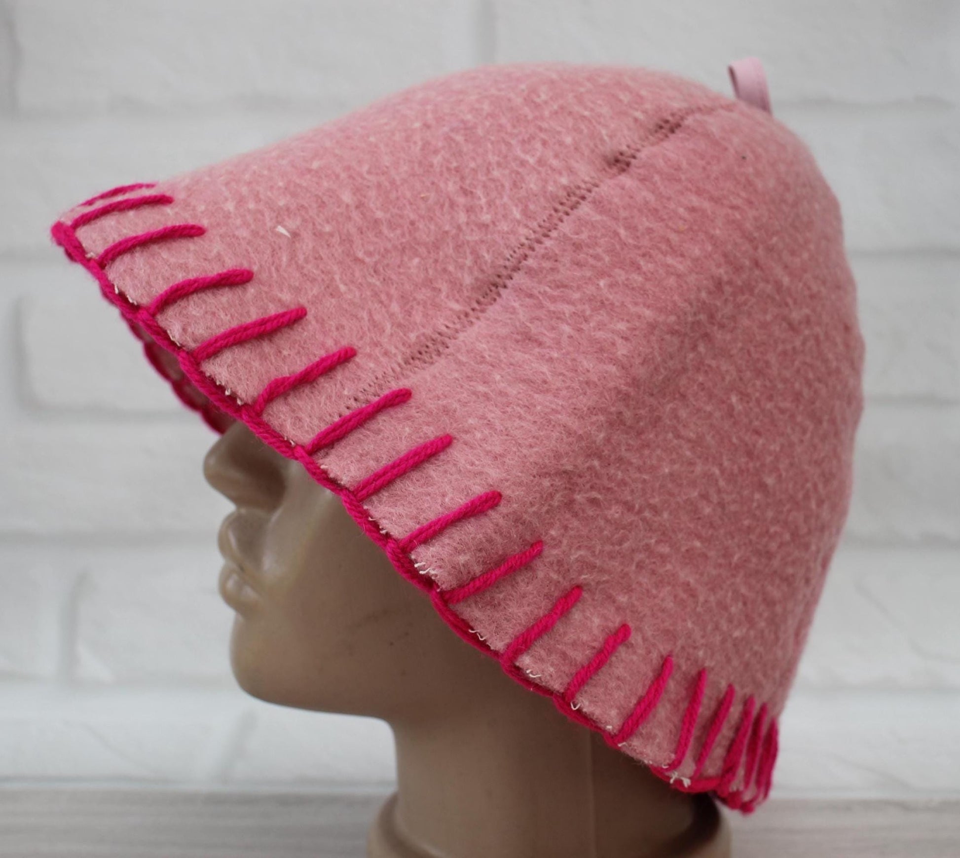 100% wool sauna hat thick,thick large hat for a bath,organic sauna hat,sauna pink hat cool,handmade banya hat vegan, embrodiered sauna hat.