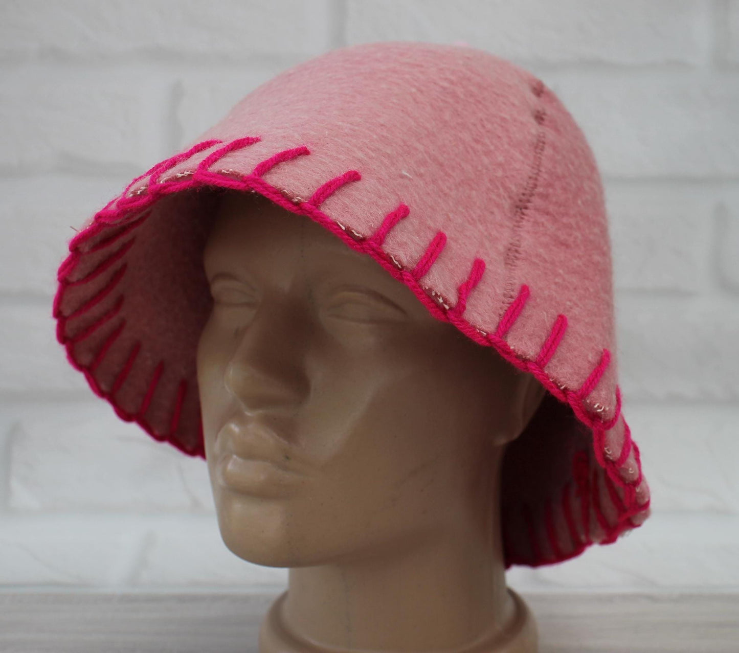 100% wool sauna hat thick,thick large hat for a bath,organic sauna hat,sauna pink hat cool,handmade banya hat vegan, embrodiered sauna hat.