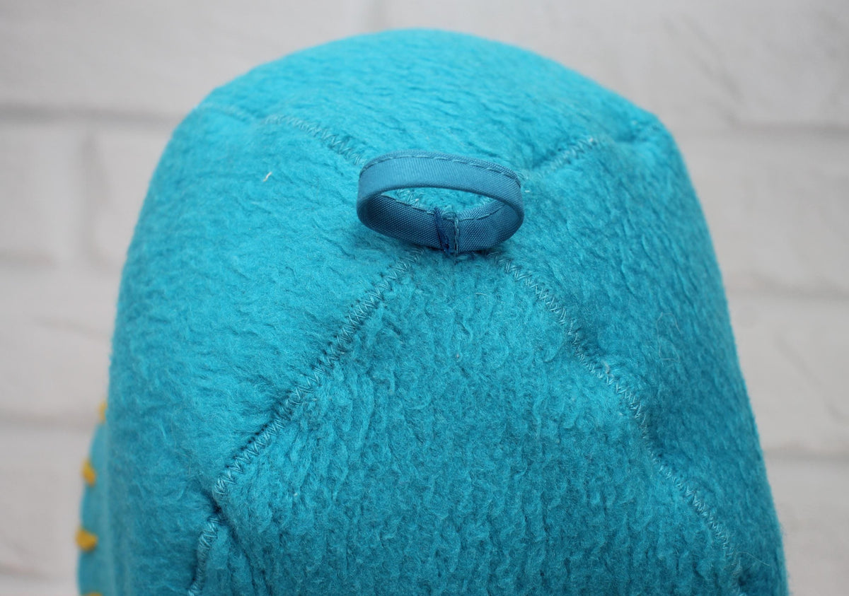 Handmade Wool Sauna Hat, Upcycled Vintage Blanket, Turquoise Banya Hat