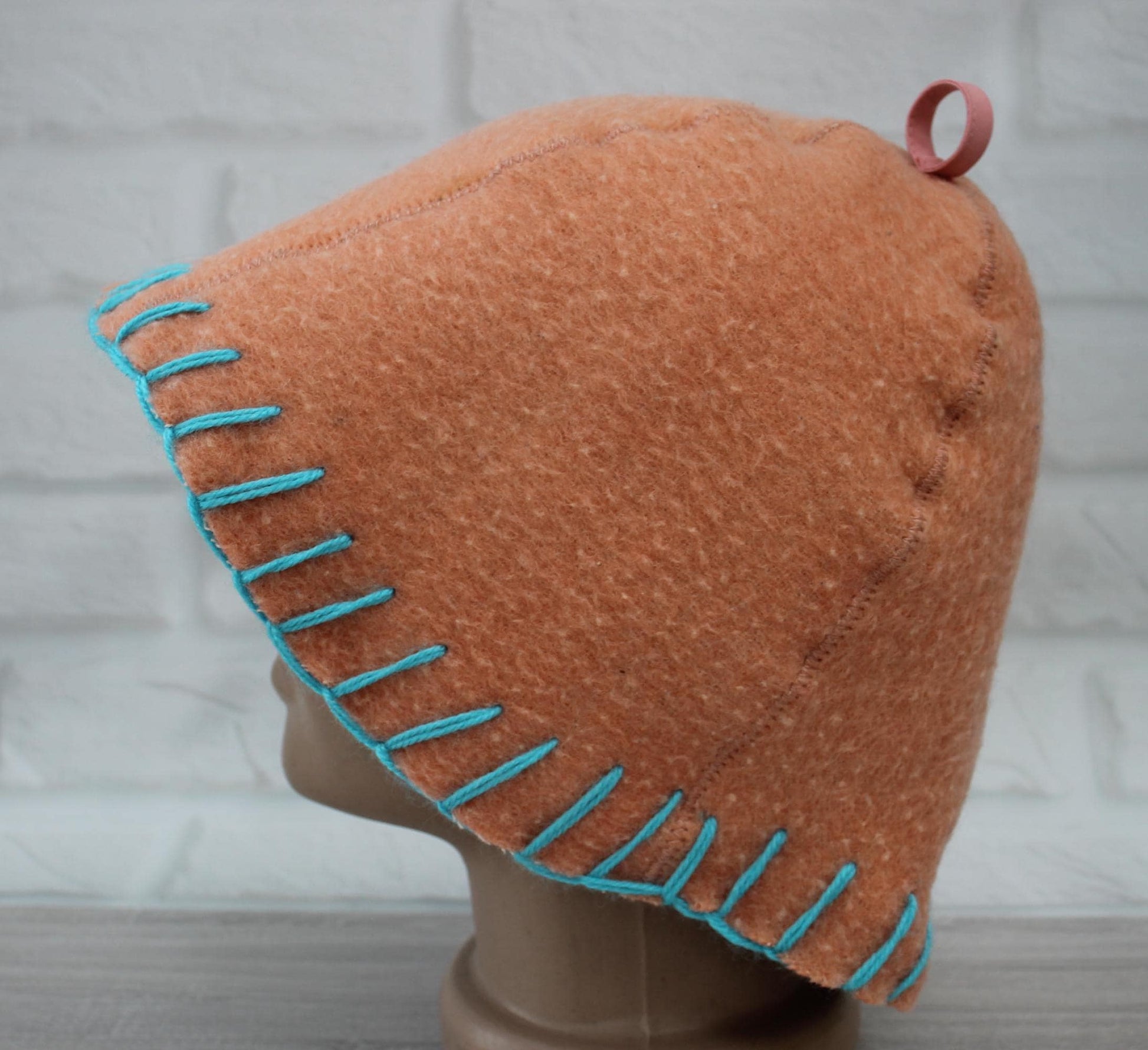 100% wool sauna hat thick,thick large hat for a bath,organic sauna hat,sauna pink hat cool,handmade banya hat vegan, embrodiered sauna hat.