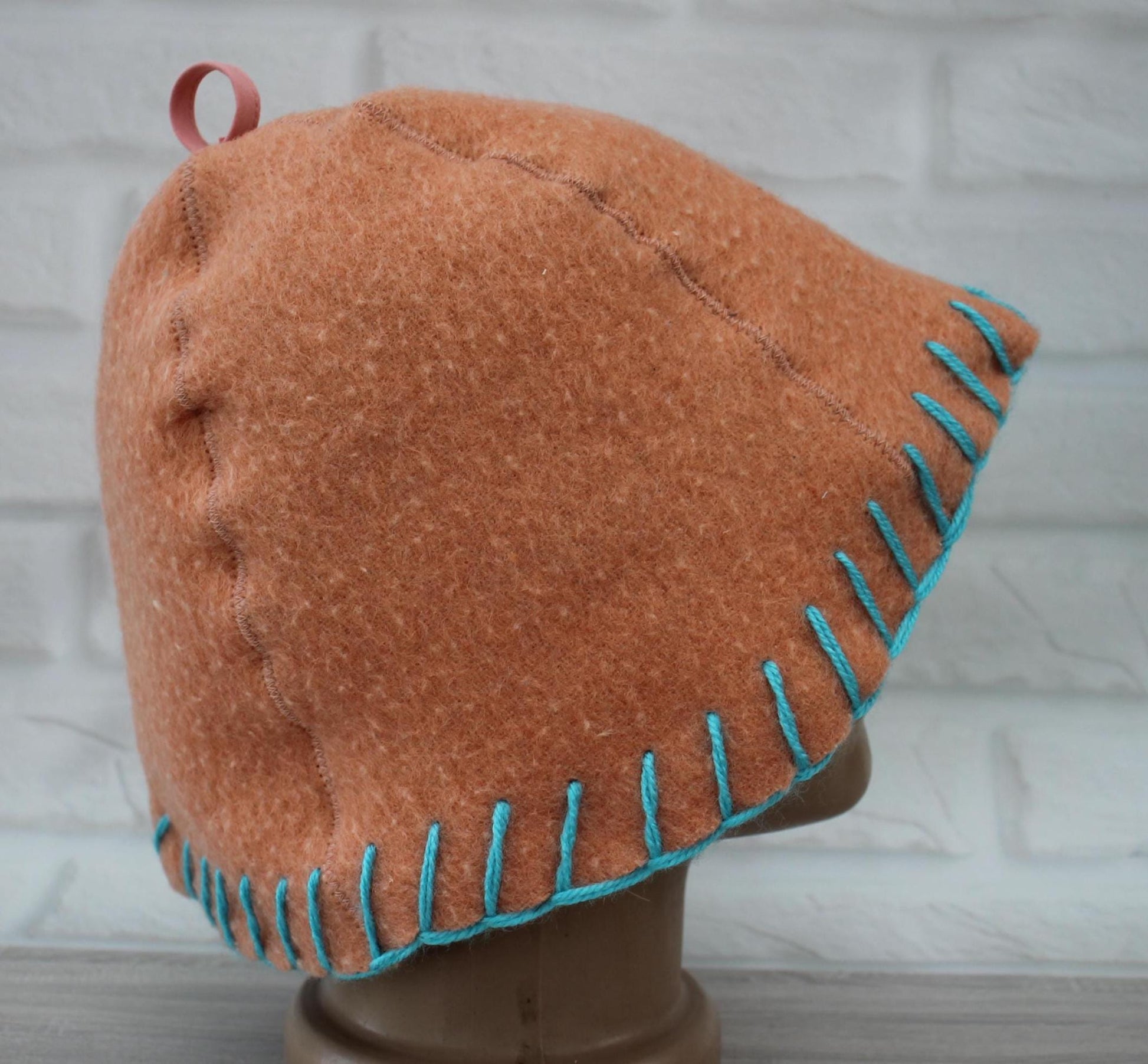 100% wool sauna hat thick,thick large hat for a bath,organic sauna hat,sauna pink hat cool,handmade banya hat vegan, embrodiered sauna hat.