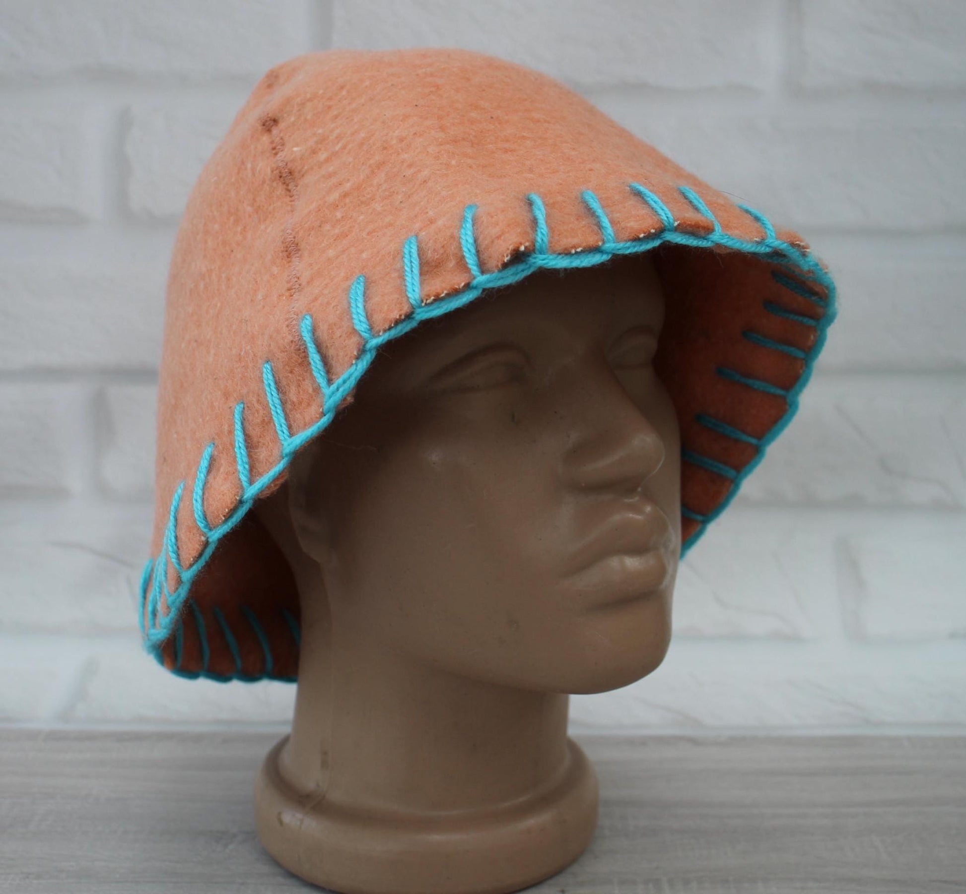 100% wool sauna hat thick,thick large hat for a bath,organic sauna hat,sauna pink hat cool,handmade banya hat vegan, embrodiered sauna hat.