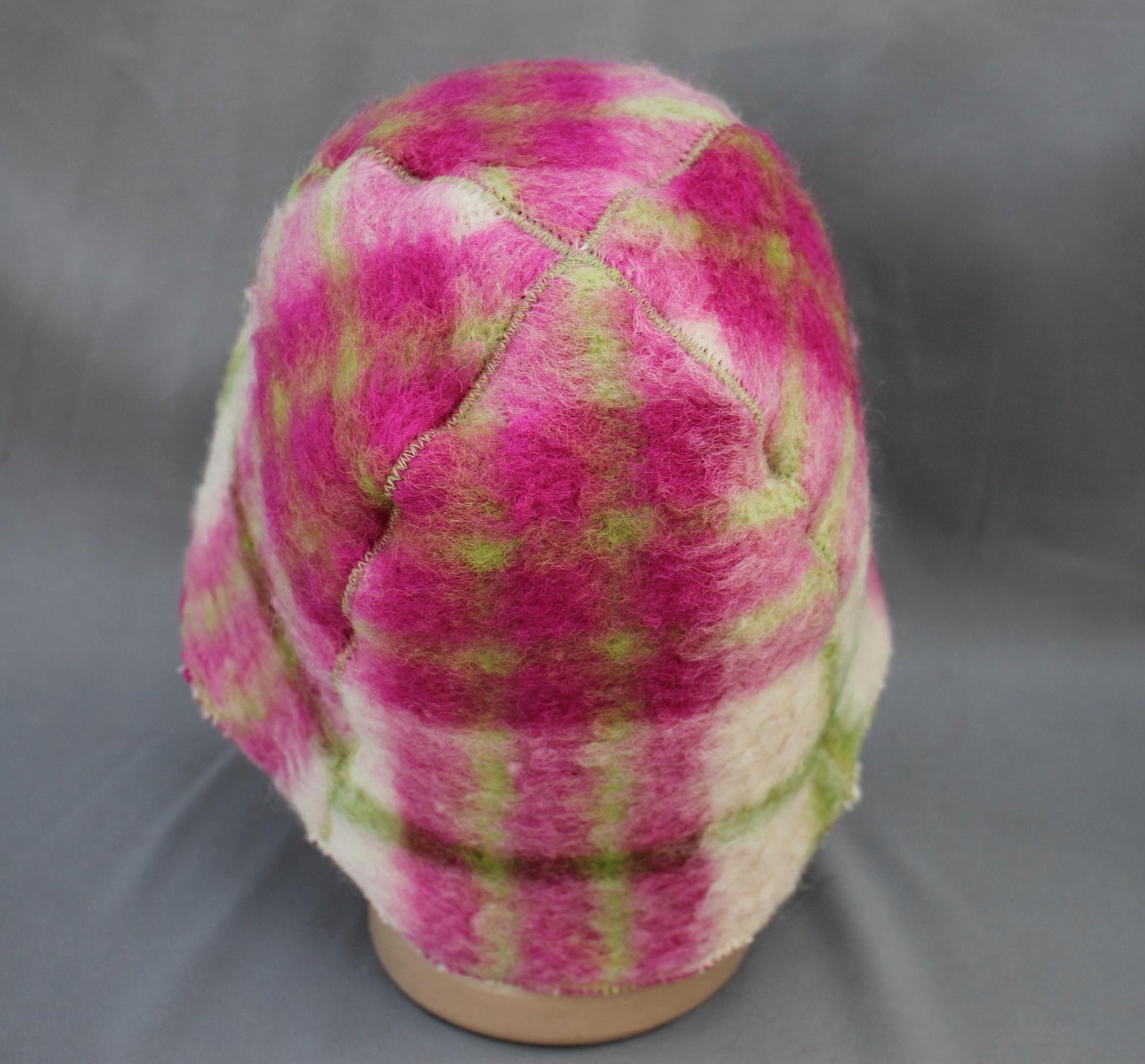 Wool Sauna Hat, Handmade Reversible Bath Hat from Vintage Blanket, Felted Sauna Cap, Unique Spa Accessory,Gift for Sauna Lover,wool bath hat