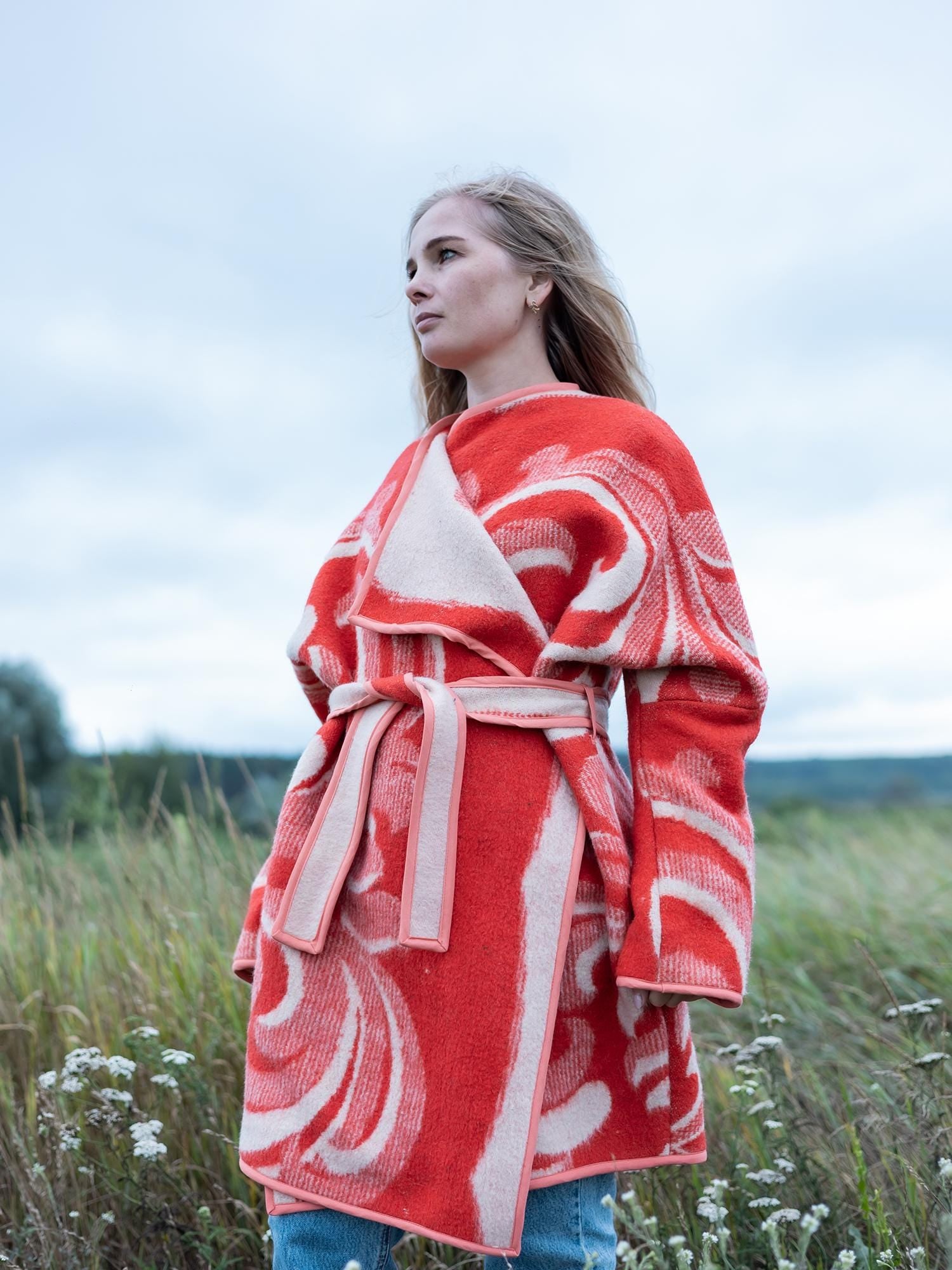 Blanket jacket oversize,handmade wool blanket jacket,capote coat,upcycled jackets from blanket,dutch blanket coat,woolen coat plaid,Ukraine