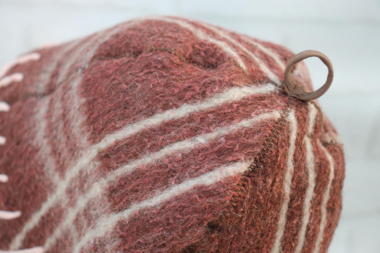 Brown Wool Sauna Hat with Floral, Handmade from Upcycled Vintage Blanket, Unisex Spa Hat,Spa Wellness Accessory,Unique Gift for Sauna.