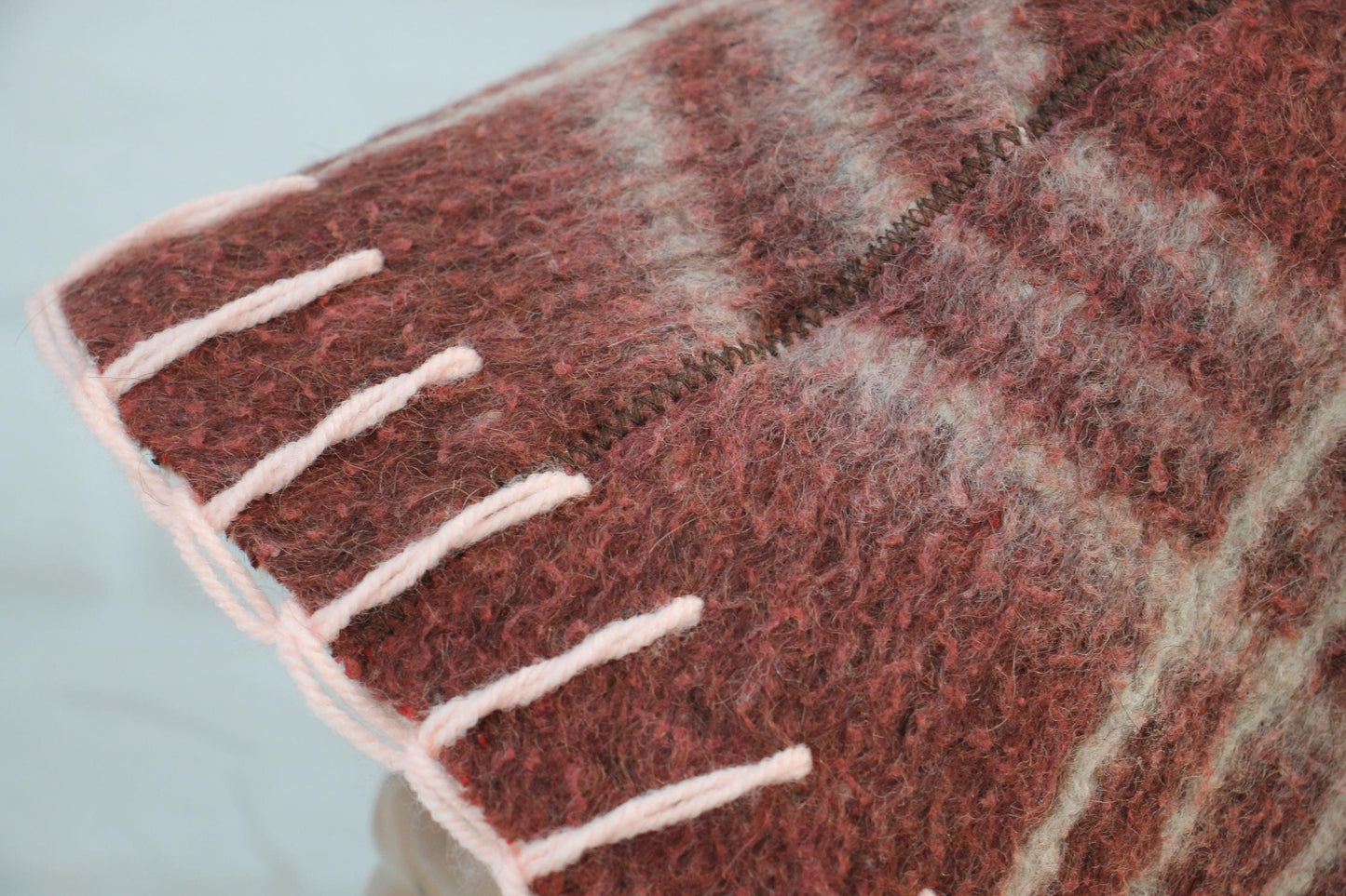 Brown Wool Sauna Hat with Floral, Handmade from Upcycled Vintage Blanket, Unisex Spa Hat,Spa Wellness Accessory,Unique Gift for Sauna.