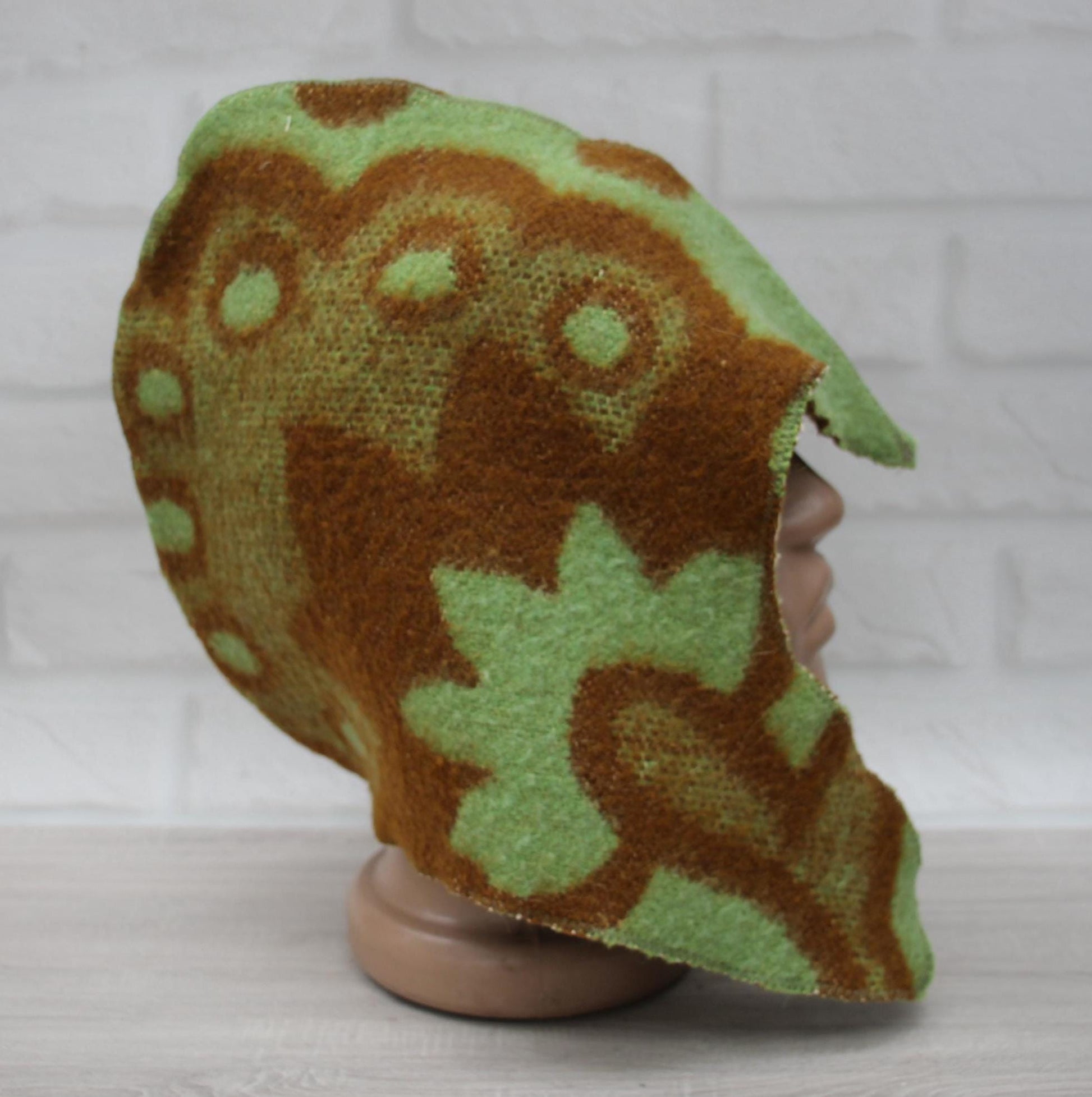 Sauna Hat 100% Natural Wool,sauna hat viking, sauna green hat cool, handmade sauna hat vegan, hat with mitten for a bath, sauna hat for men.