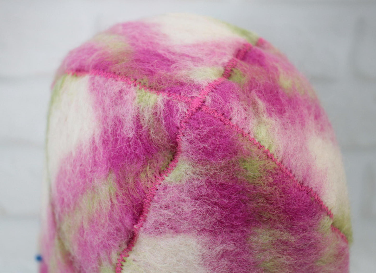 Wool Sauna Hat, Handmade Reversible Bath Hat from Vintage Blanket, Felted Sauna Cap, Spa Accessory,Gift for Sauna Lover, wool bath pink hat