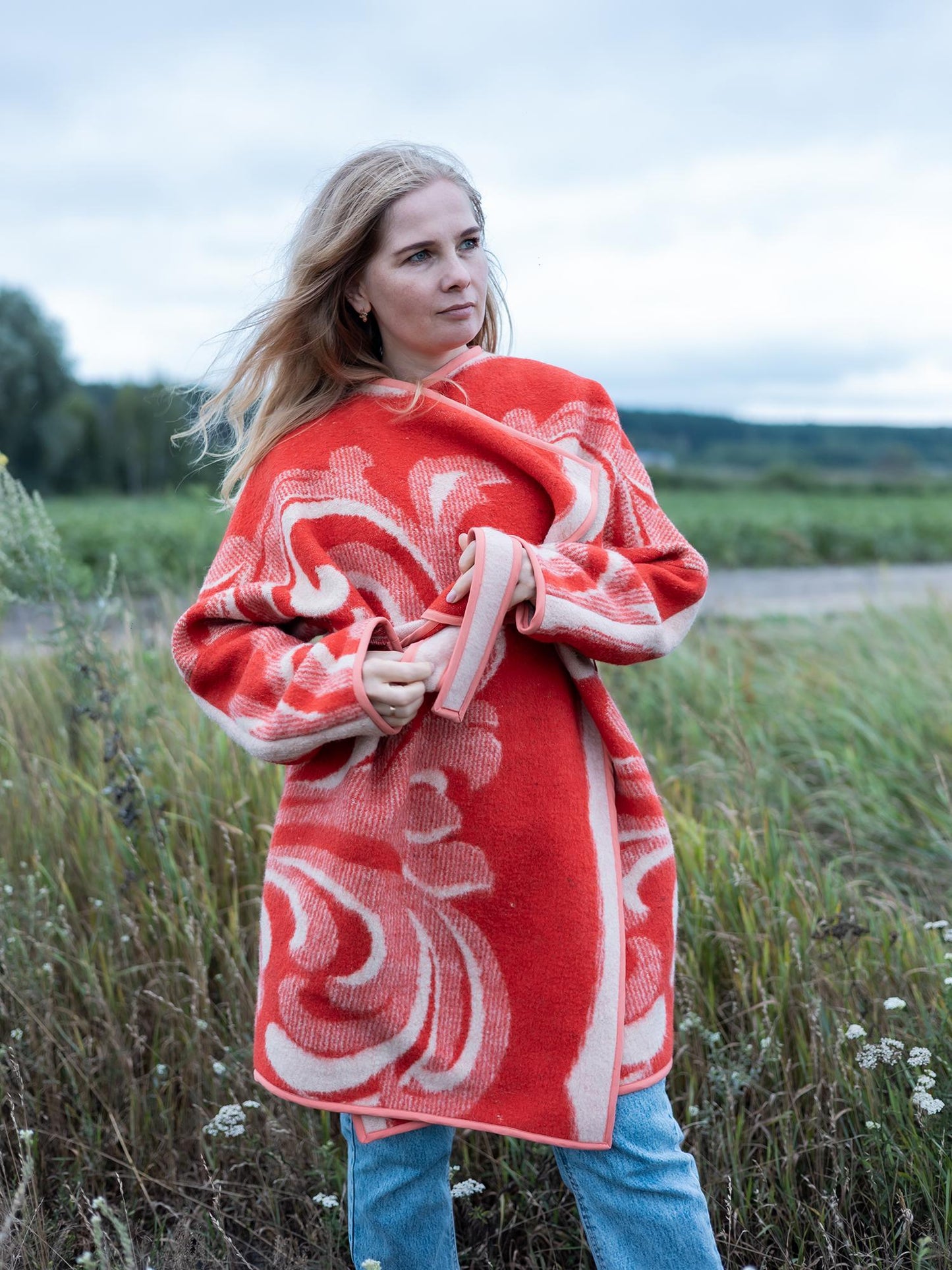 Blanket jacket oversize,handmade wool blanket jacket,capote coat,upcycled jackets from blanket,dutch blanket coat,woolen coat plaid,Ukraine