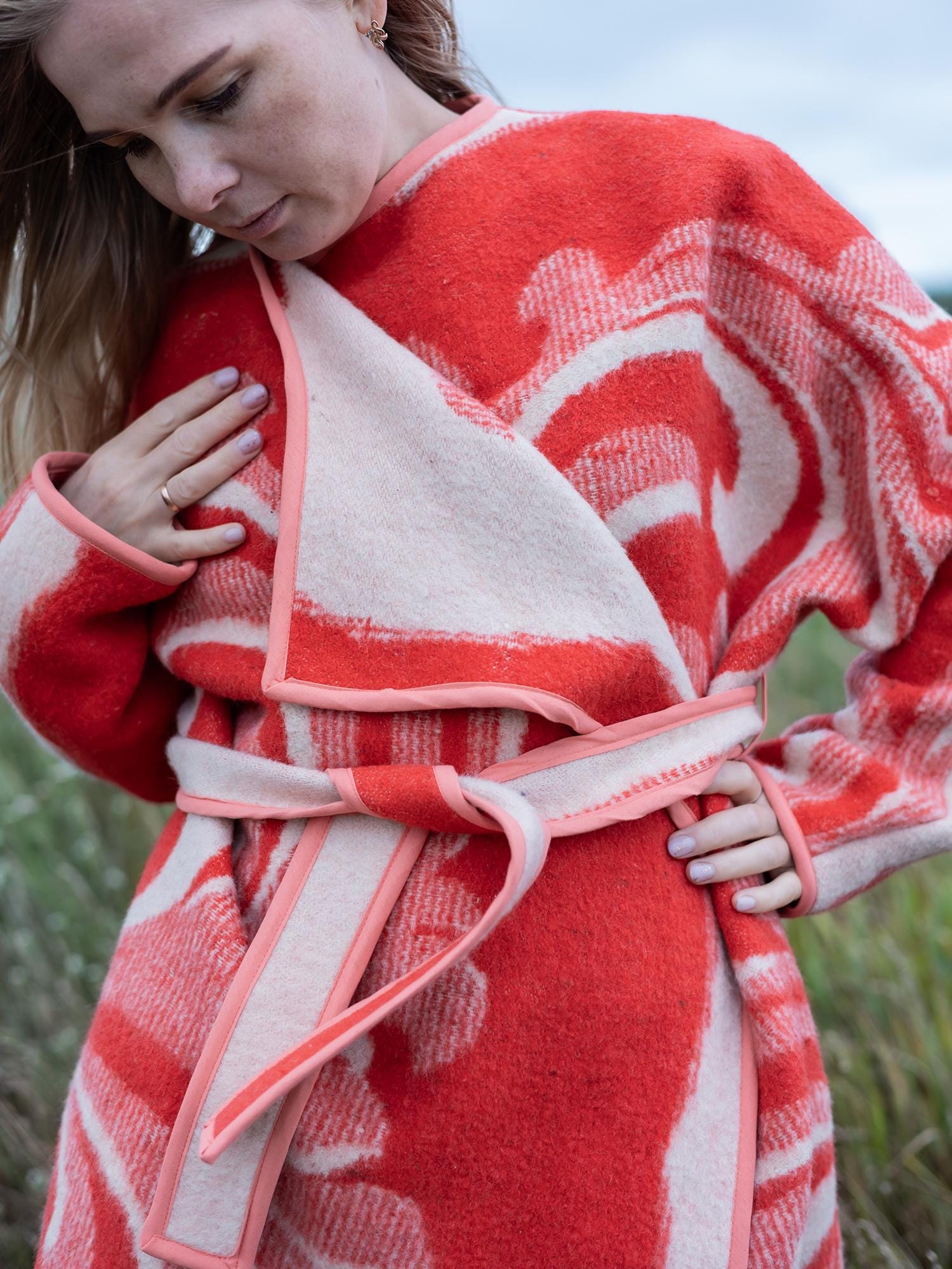 Blanket jacket oversize,handmade wool blanket jacket,capote coat,upcycled jackets from blanket,dutch blanket coat,woolen coat plaid,Ukraine