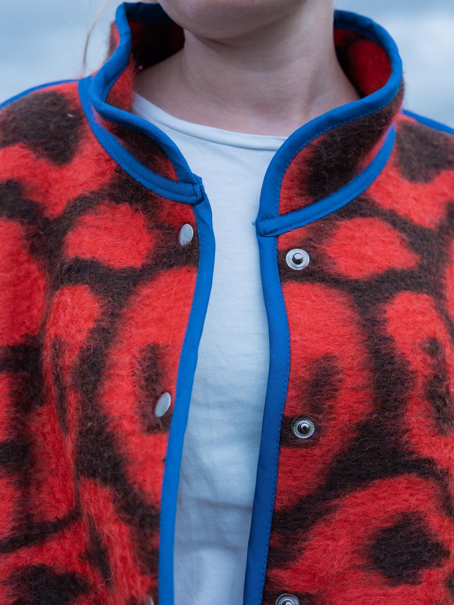 Wool Blanket vest jacket size 8-10 M L,red blanket coat jacket,upcycled coats women,woolen coat plaid,dutch blanket coat,handmade.Ukraine