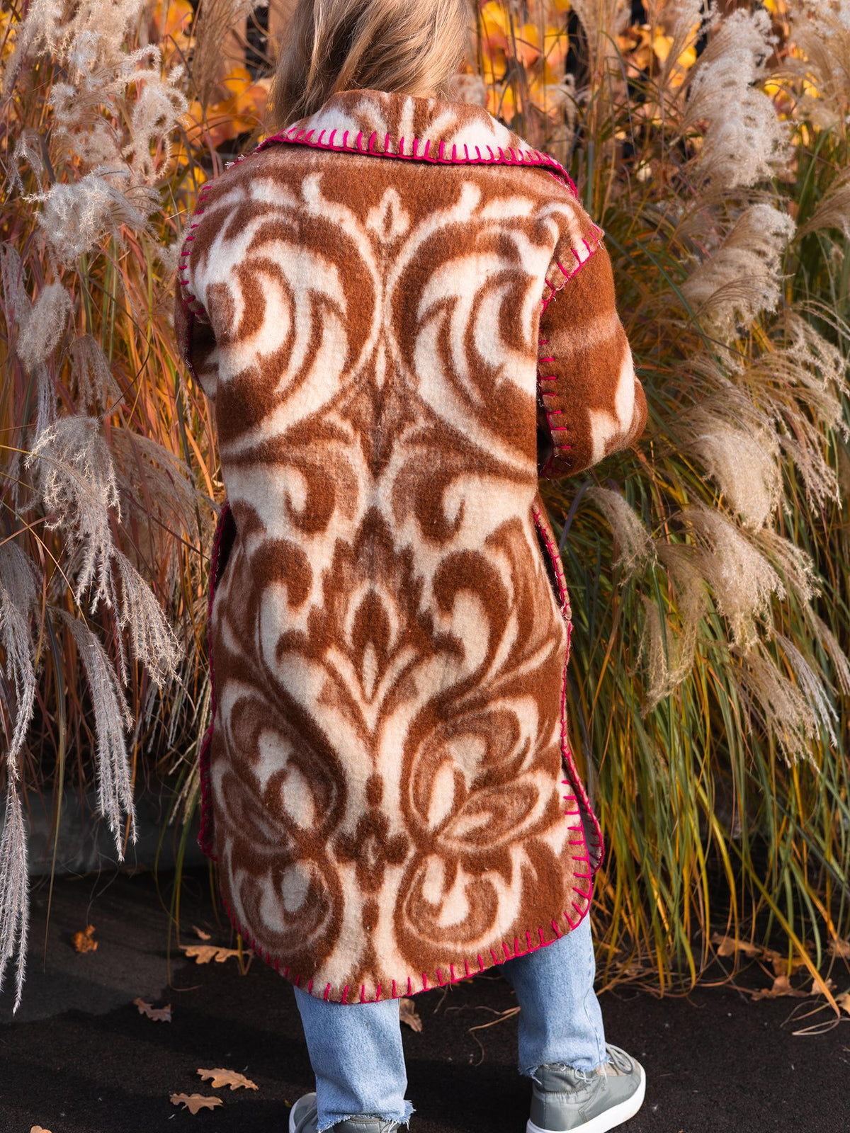 Wool Blanket Coat Oversized, Upcycled Jacket.