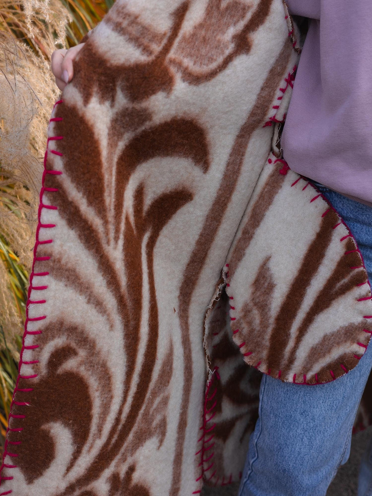 Wool Blanket Coat Oversized, Upcycled Jacket.