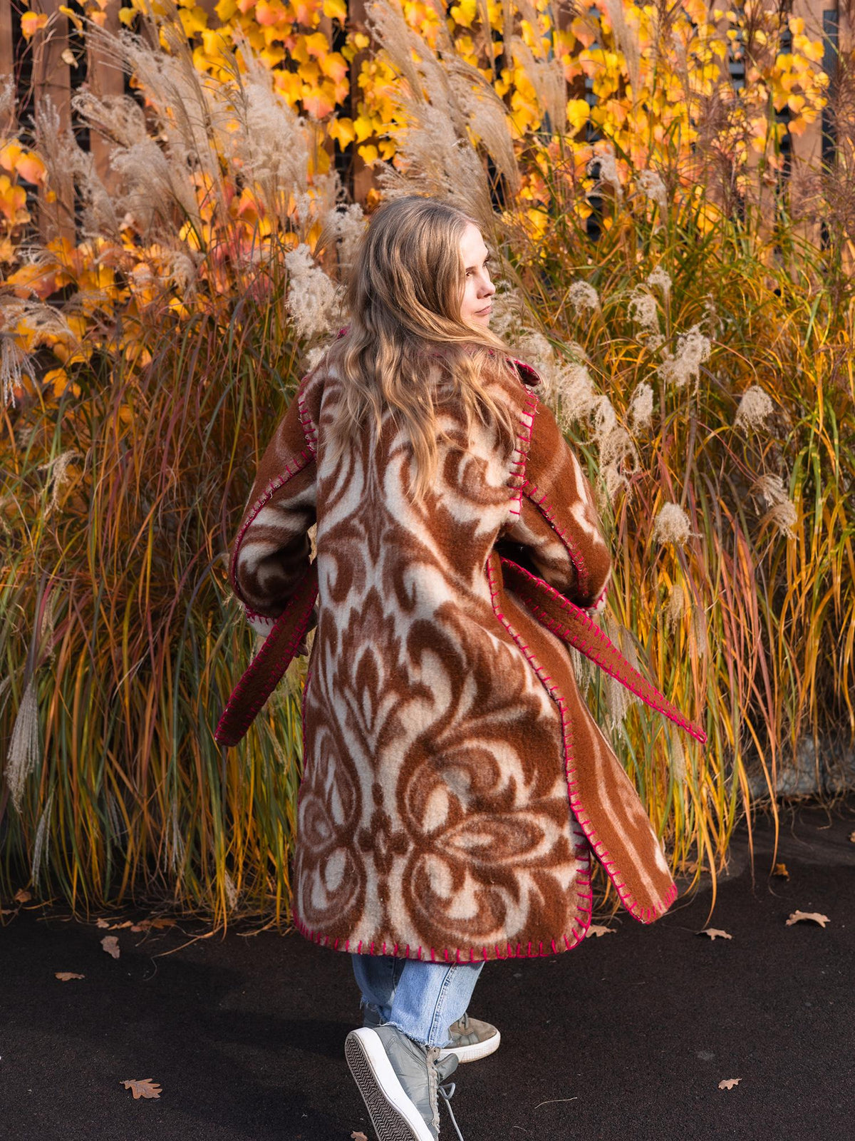 Wool Blanket Coat Oversized, Upcycled Jacket.
