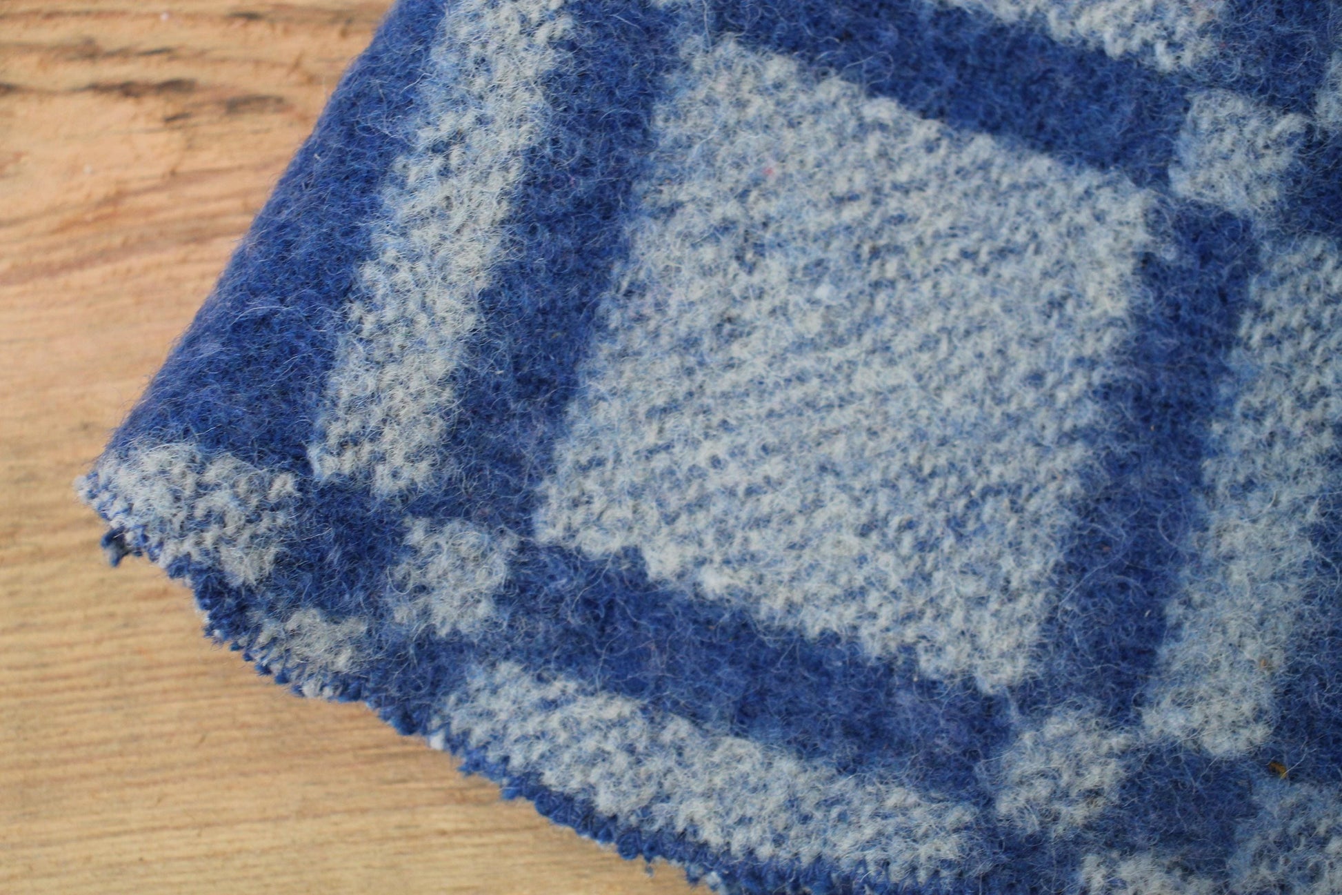 Wool Sauna Hat for Bath, Handmade blue Banya Hat.