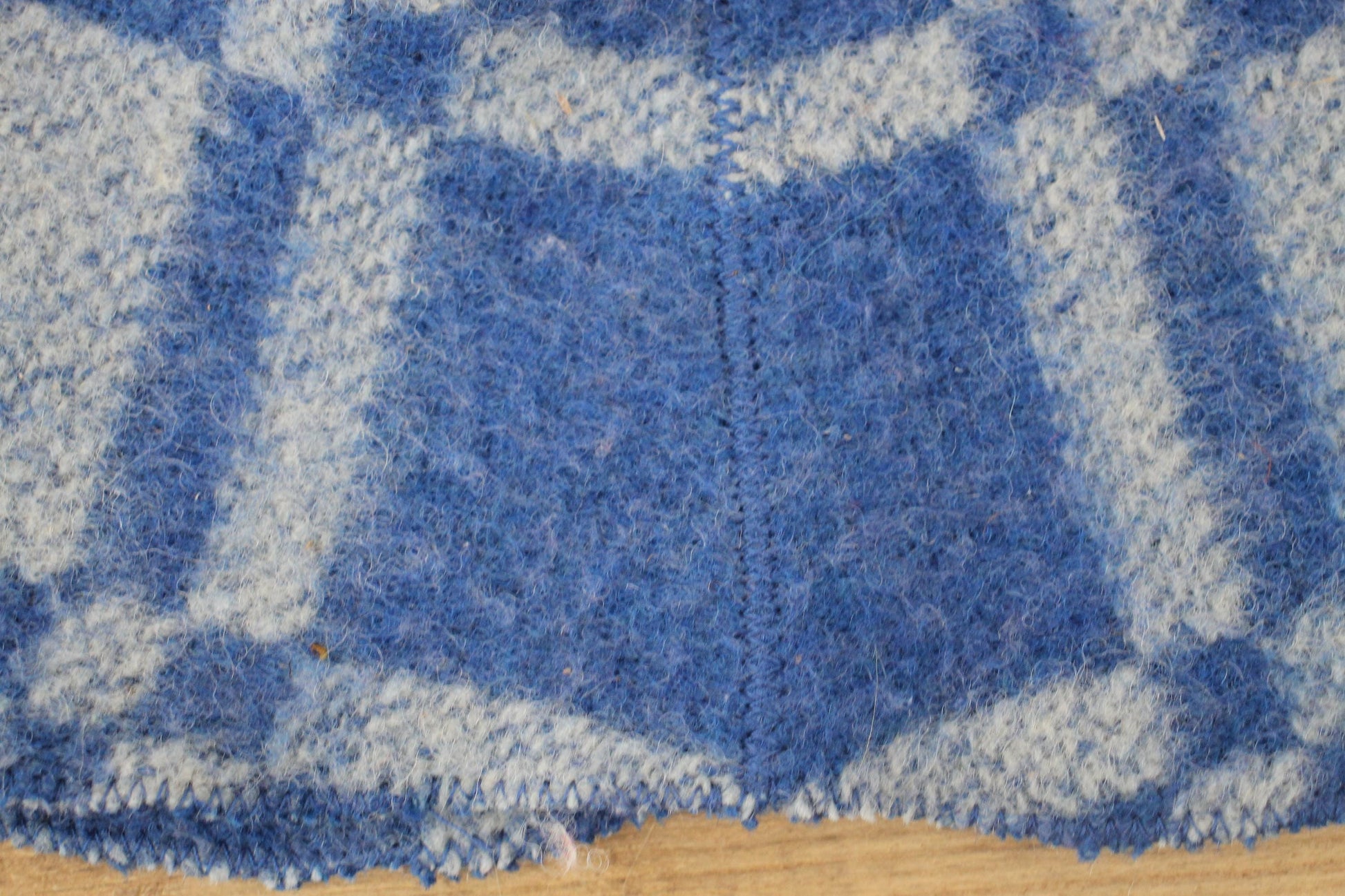 Wool Sauna Hat for Bath, Handmade blue Banya Hat.