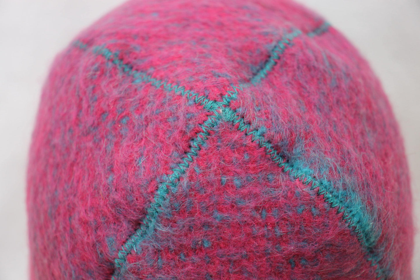 Wool Sauna Hat for Bath, Handmade blue Banya Hat.