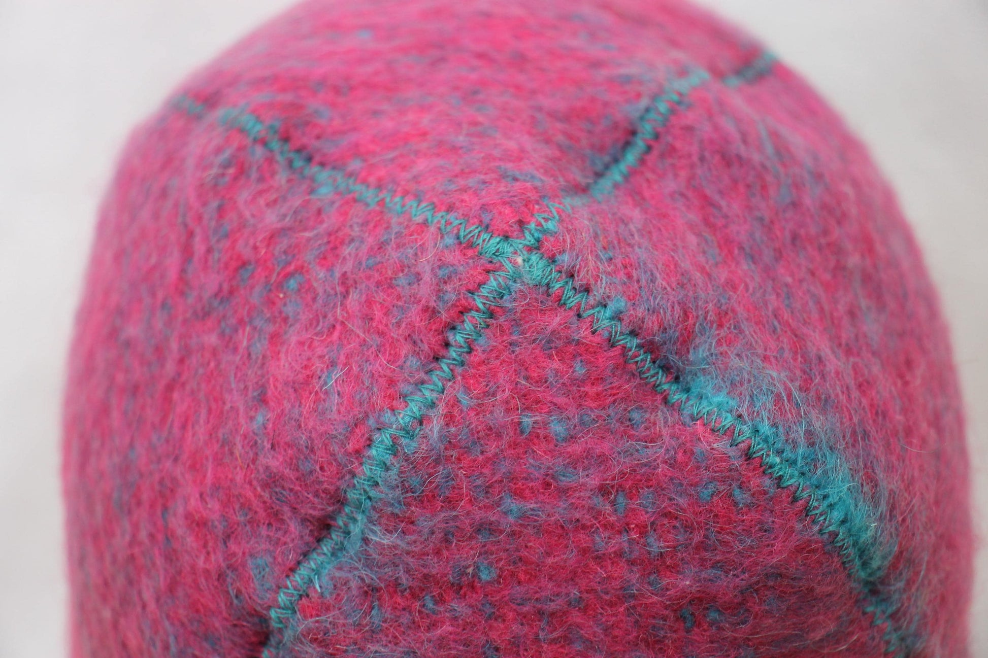 Wool Sauna Hat for Bath, Handmade blue Banya Hat.