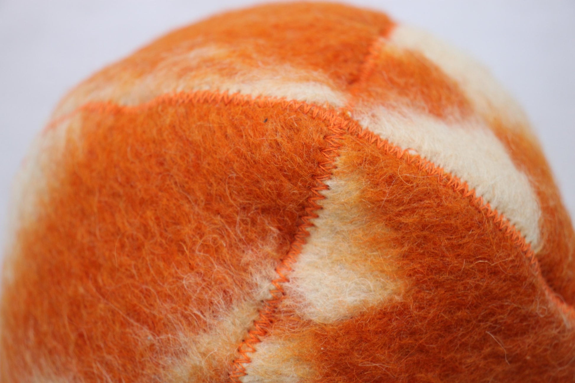 Wool Sauna Hat for Bath, Handmade orange Banya Hat.