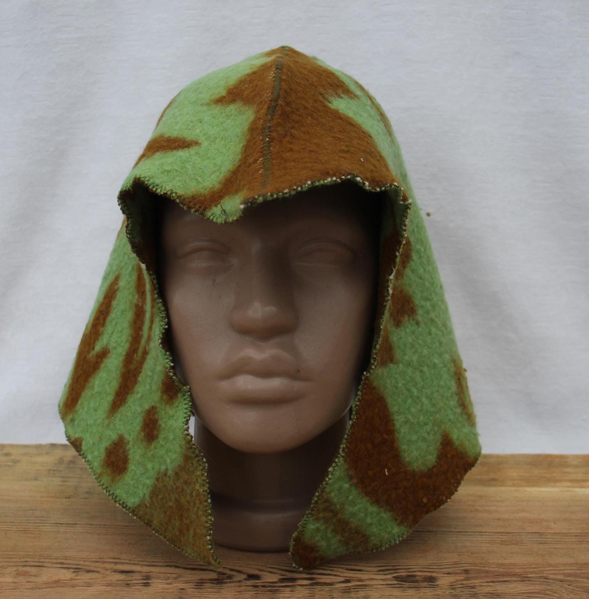 Sauna Hat 100% Natural Wool,sauna hat viking,sauna green hat cool,handmade sauna hat vegan,hat with mitten for a bath,sauna hat for men.