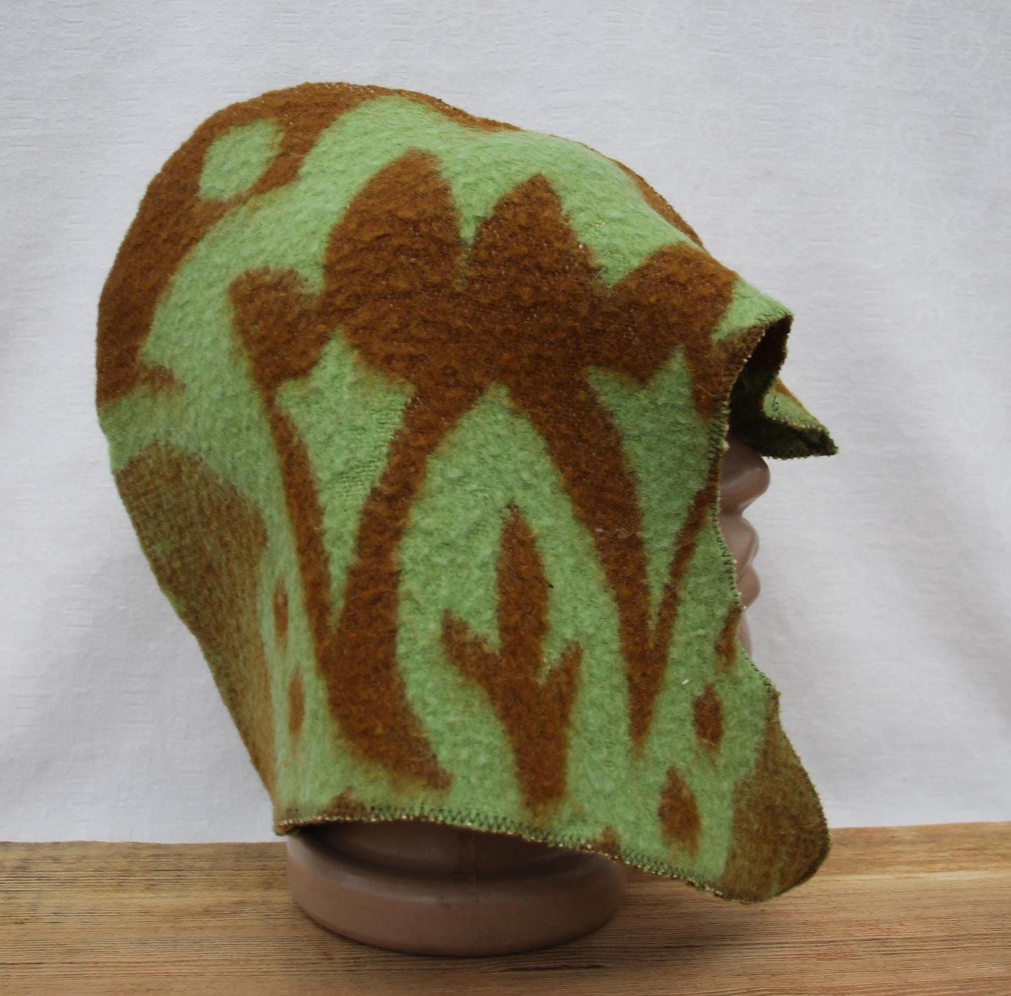 Sauna Hat 100% Natural Wool,sauna hat viking,sauna green hat cool,handmade sauna hat vegan,hat with mitten for a bath,sauna hat for men.