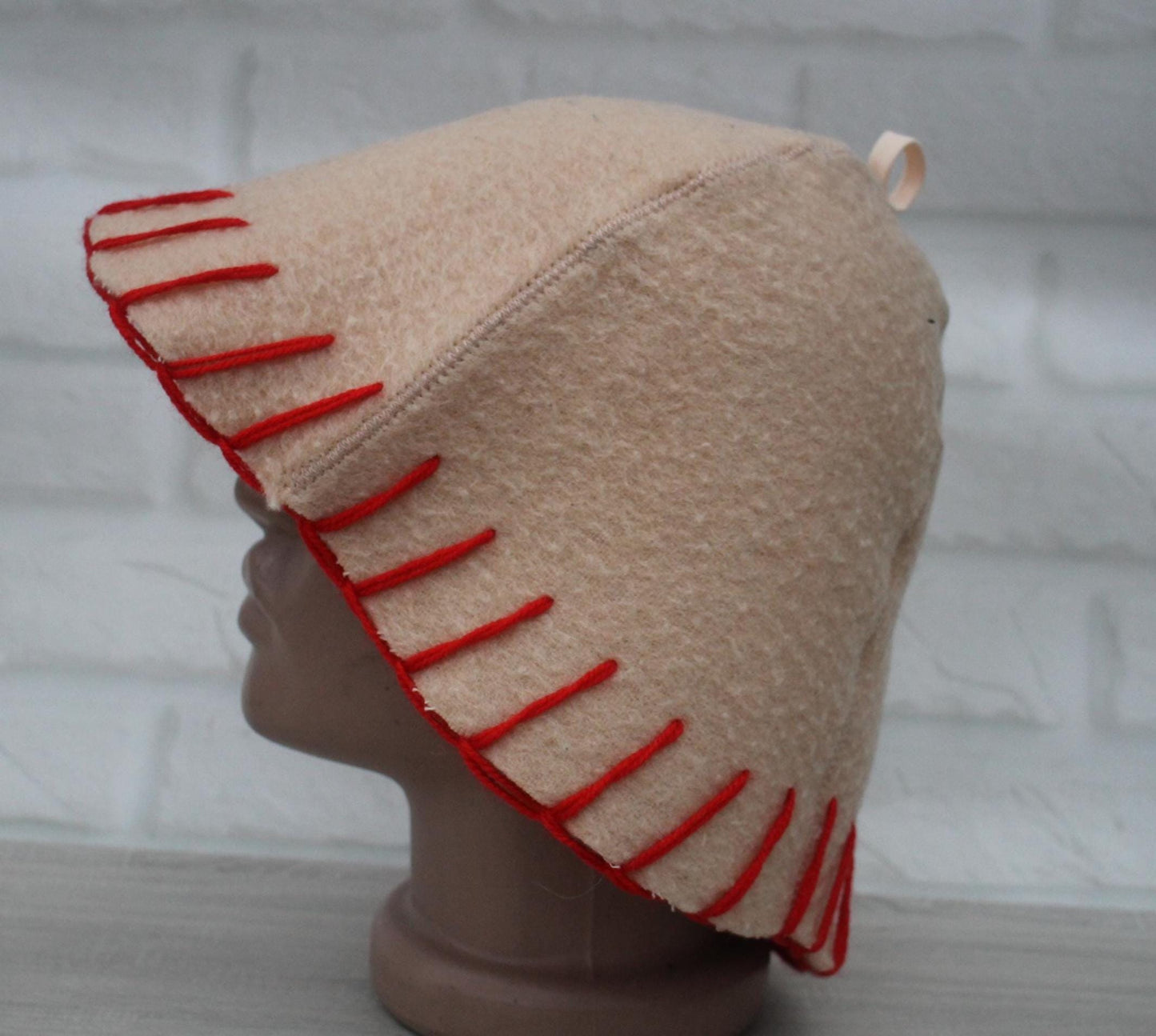 100% wool sauna hat thick,thick large hat for a bath,organic sauna hat,sauna pink hat cool,handmade banya hat vegan, embrodiered sauna hat.