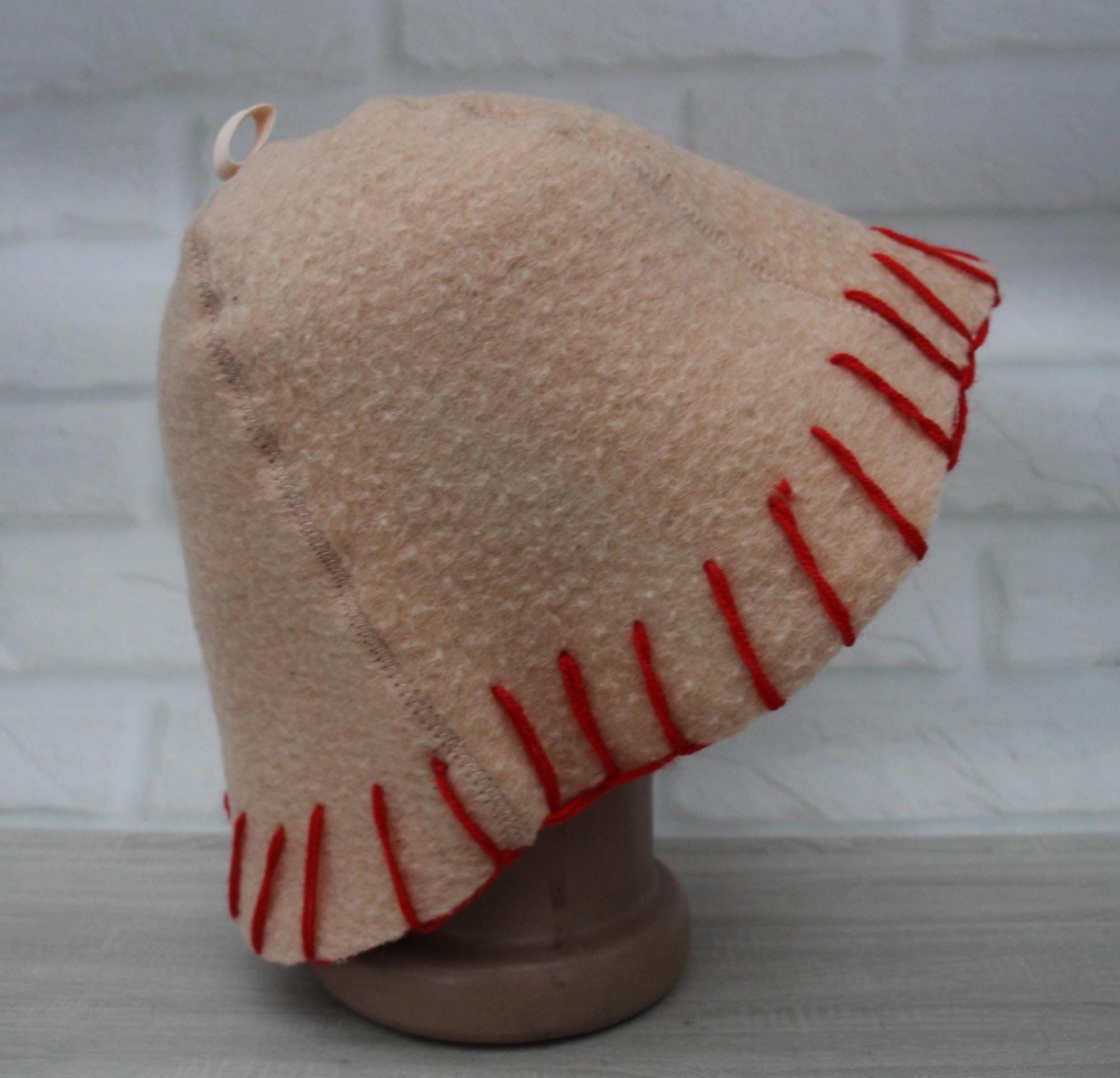 100% wool sauna hat thick,thick large hat for a bath,organic sauna hat,sauna pink hat cool,handmade banya hat vegan, embrodiered sauna hat.