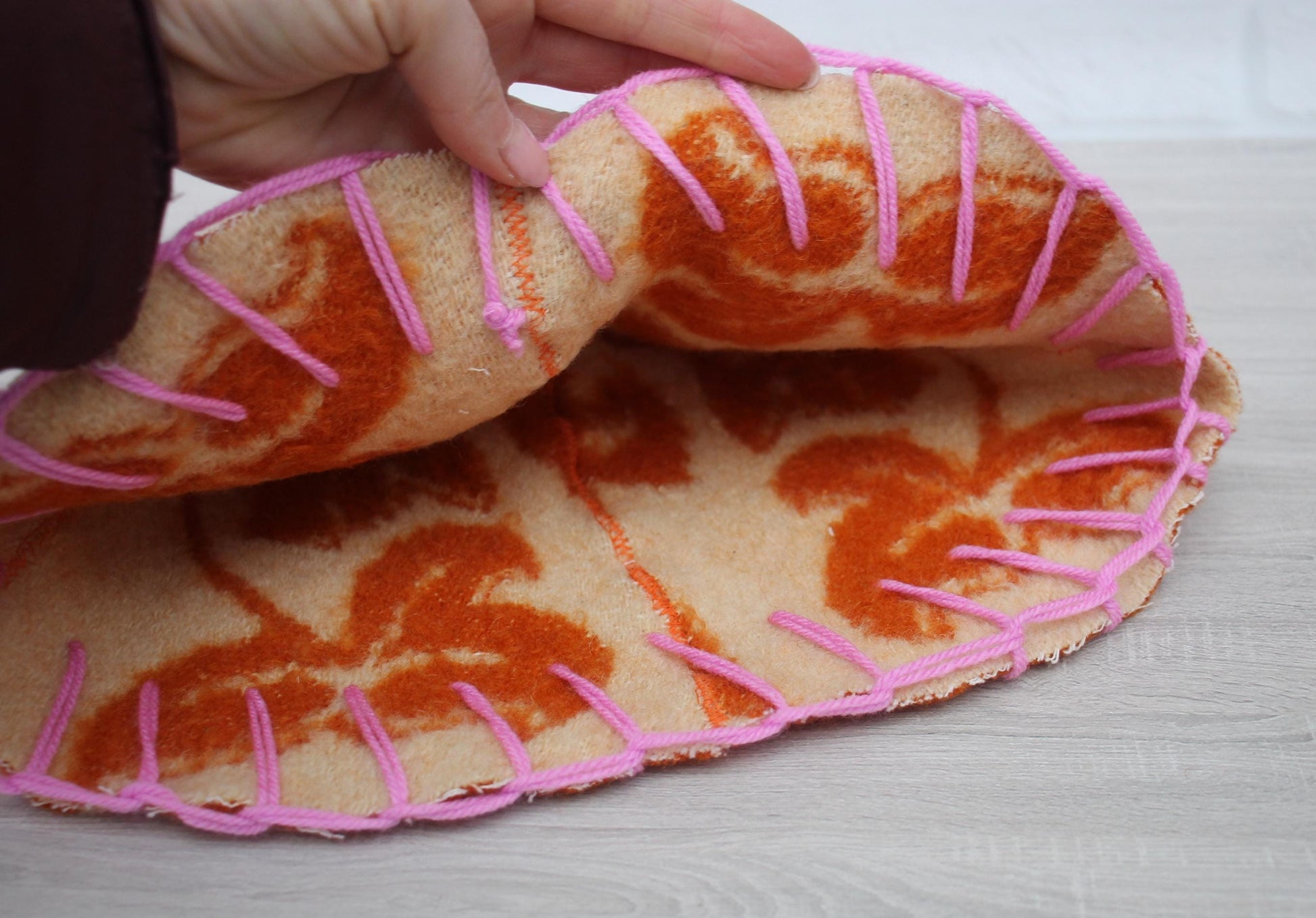 100% wool sauna hat thick,thick large hat for a bath,organic sauna hat,sauna brown hat cool,handmade banya hat vegan, embrodiered sauna hat.